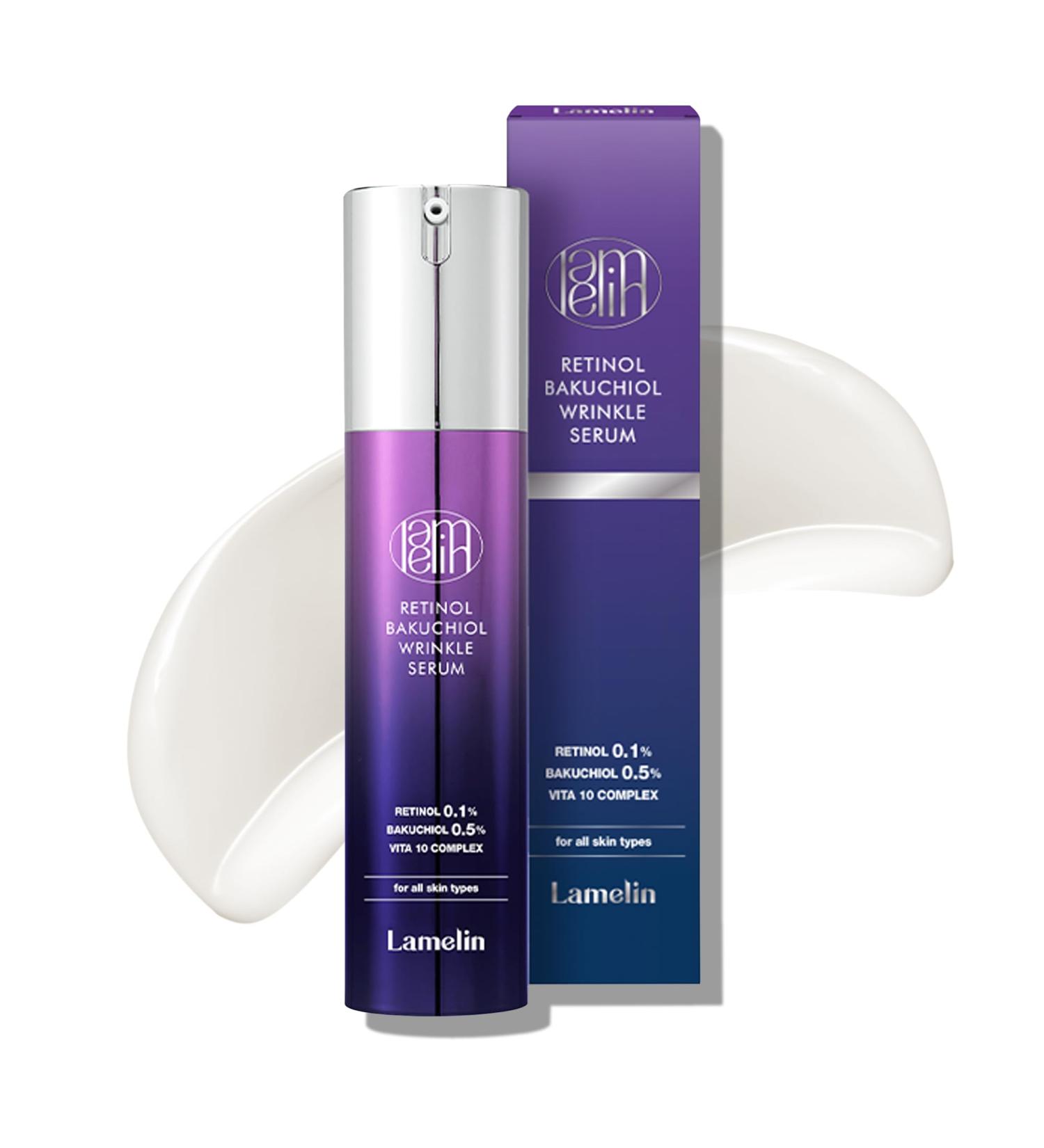 Wrinkle Serum Cream with Retinol Bakuchiol & Niacinamide | 10 Vitamins & Herbs for Dark Circles & Skin Brightening Made in Korea | 1.76 Fl Oz - Buy Online on GoSupps.com