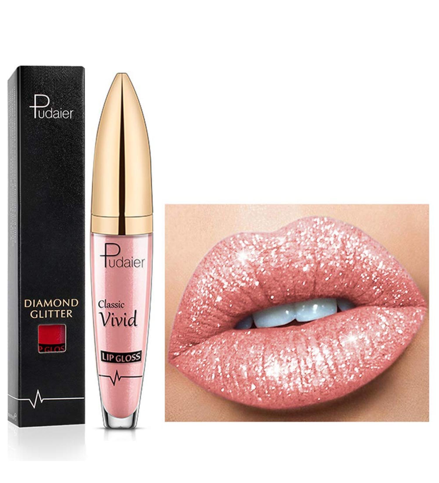 18 Color Diamond Glitter Lip Gloss - Long-lasting Smooth Non-Stick Liquid Lipstick | Buy Glossy & Matte Shades Online - Buy Online on GoSupps.com