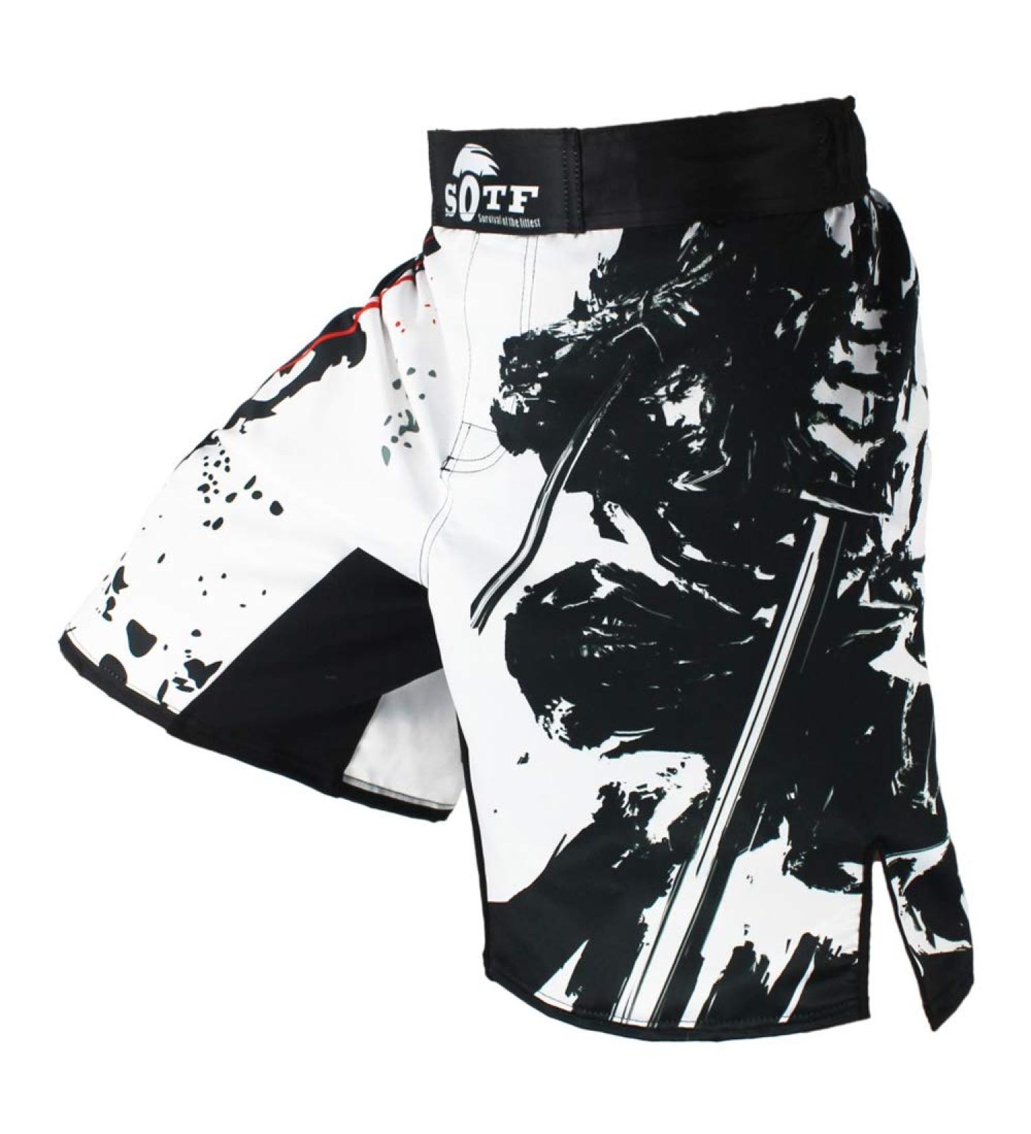 SOTF White XX-Large MMA Shorts | Muay Thai Boxing Trunks for Kickboxing Fight Wear - Buy Online on GoSupps.com
