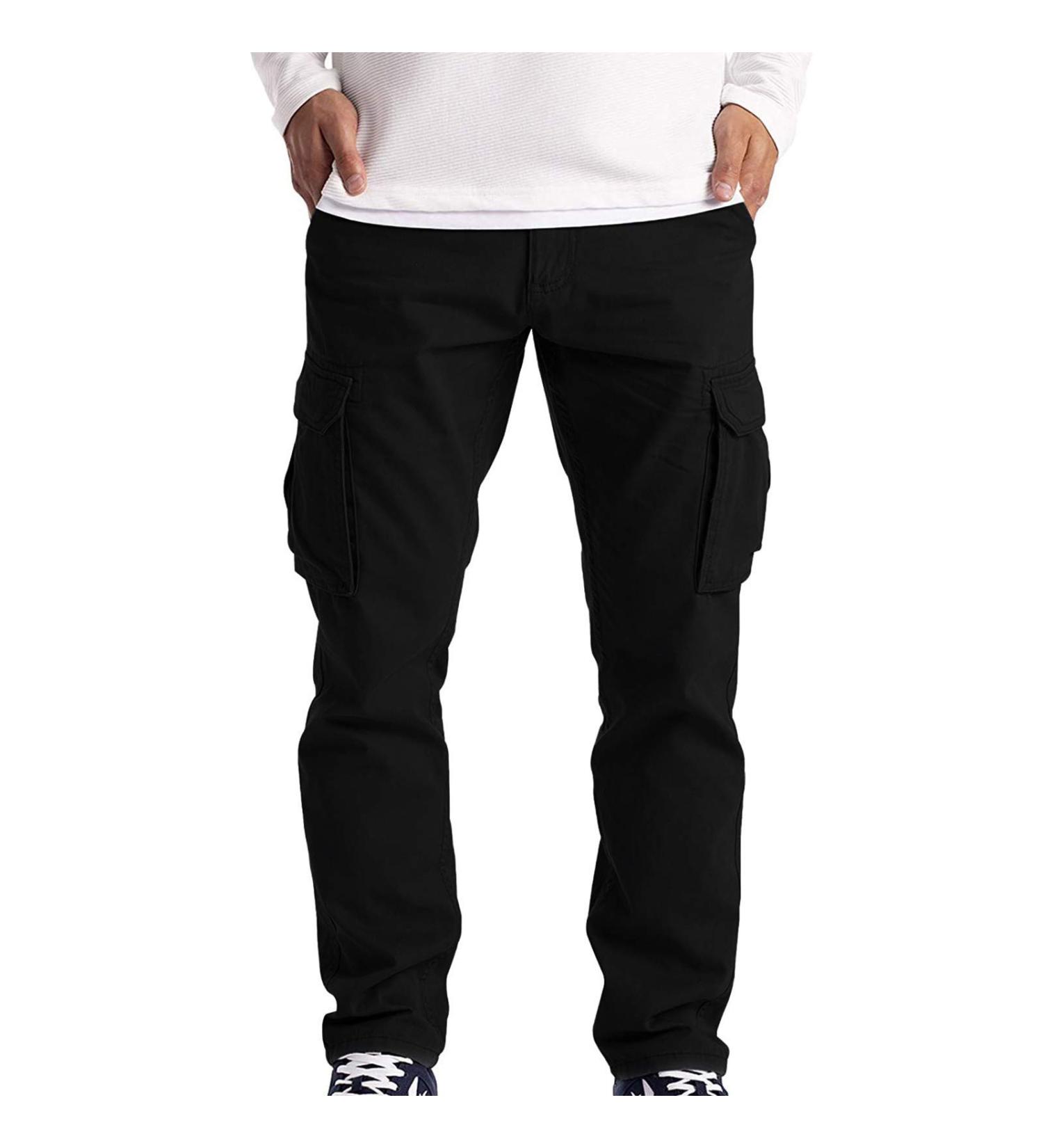 Ronony Men's Cargo Pants - Slim Fit Jogger Jeans for Fitness & Outdoor - XXL Black - Buy Online on GoSupps.com