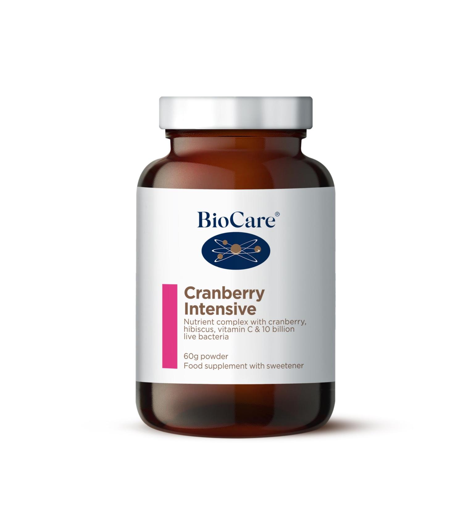 BioCare Cranberry Intensive | Nutrient Complex with Cranberry, Hibiscus, Vitamin C & 10 Billion Live Bacteria - Buy Online on GoSupps.com