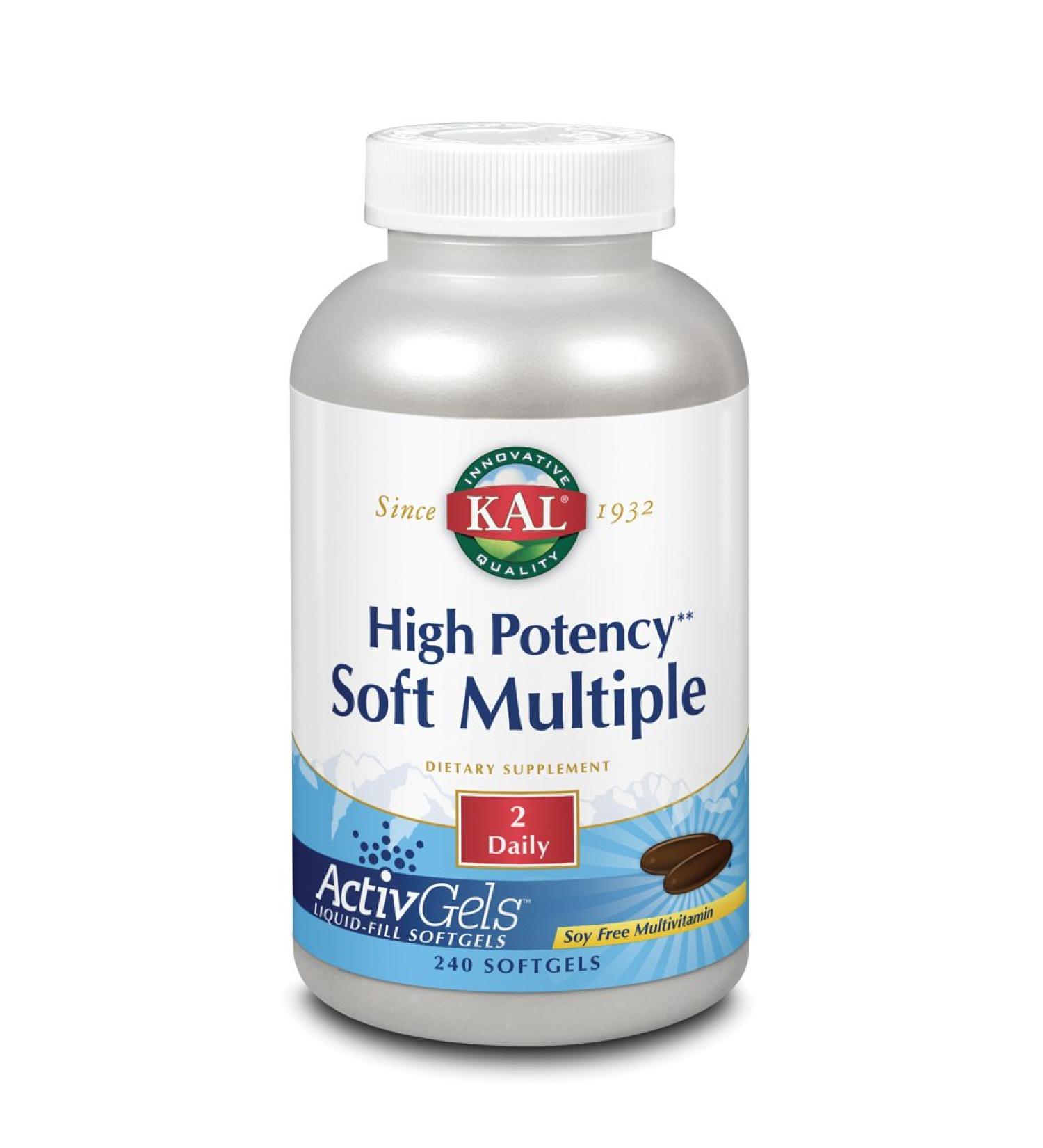 High Potency Soft Multiple 240 Softgel with Beta Carotene by Kal - Buy Online on GoSupps.com