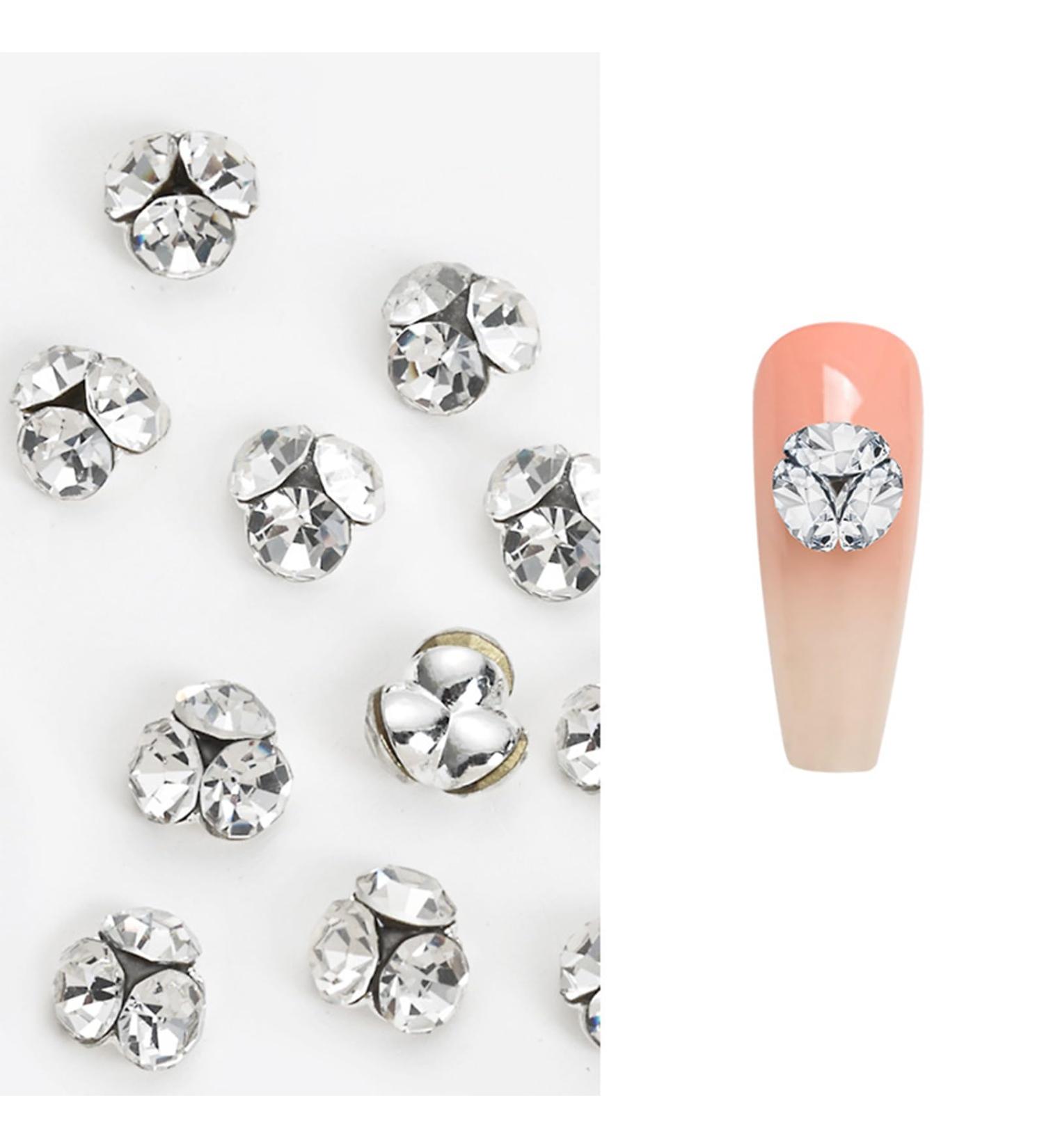 Nail Clear Nails Art White Nail Gems Nail Rhinestones Nails Art Decorations For Acrylic Nails Nails Art White Nail Crystals Gems Clear Nail Rhinestones For Wedding 8mm - Buy Online on GoSupps.com