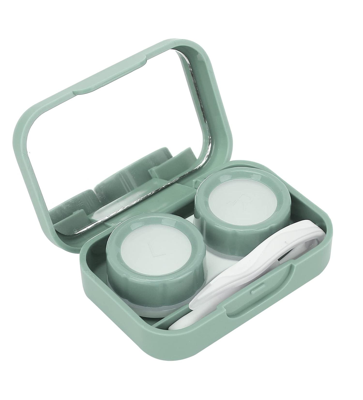 ZJchao Cute Green Lens Case - Portable Travel Holder Box & Mirror Storage Kit for Easy Use - Buy Online on GoSupps.com