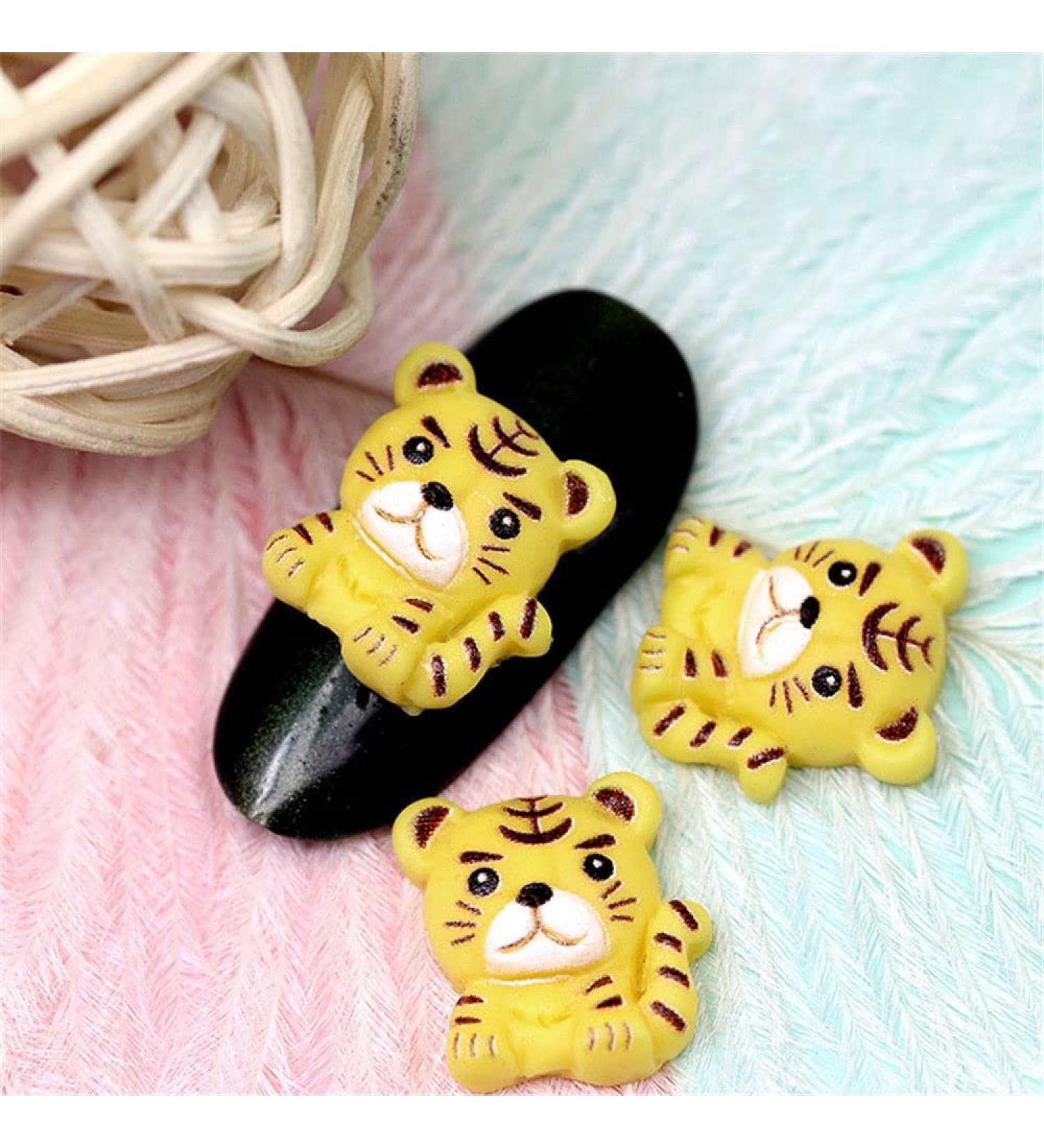 Red Nail Charm DIY Nail Art Lucky Money Bag 3D Nail Art Accessories Year Nail Jewelry Manicure Decor Tiger Year(03#) - Buy Online on GoSupps.com