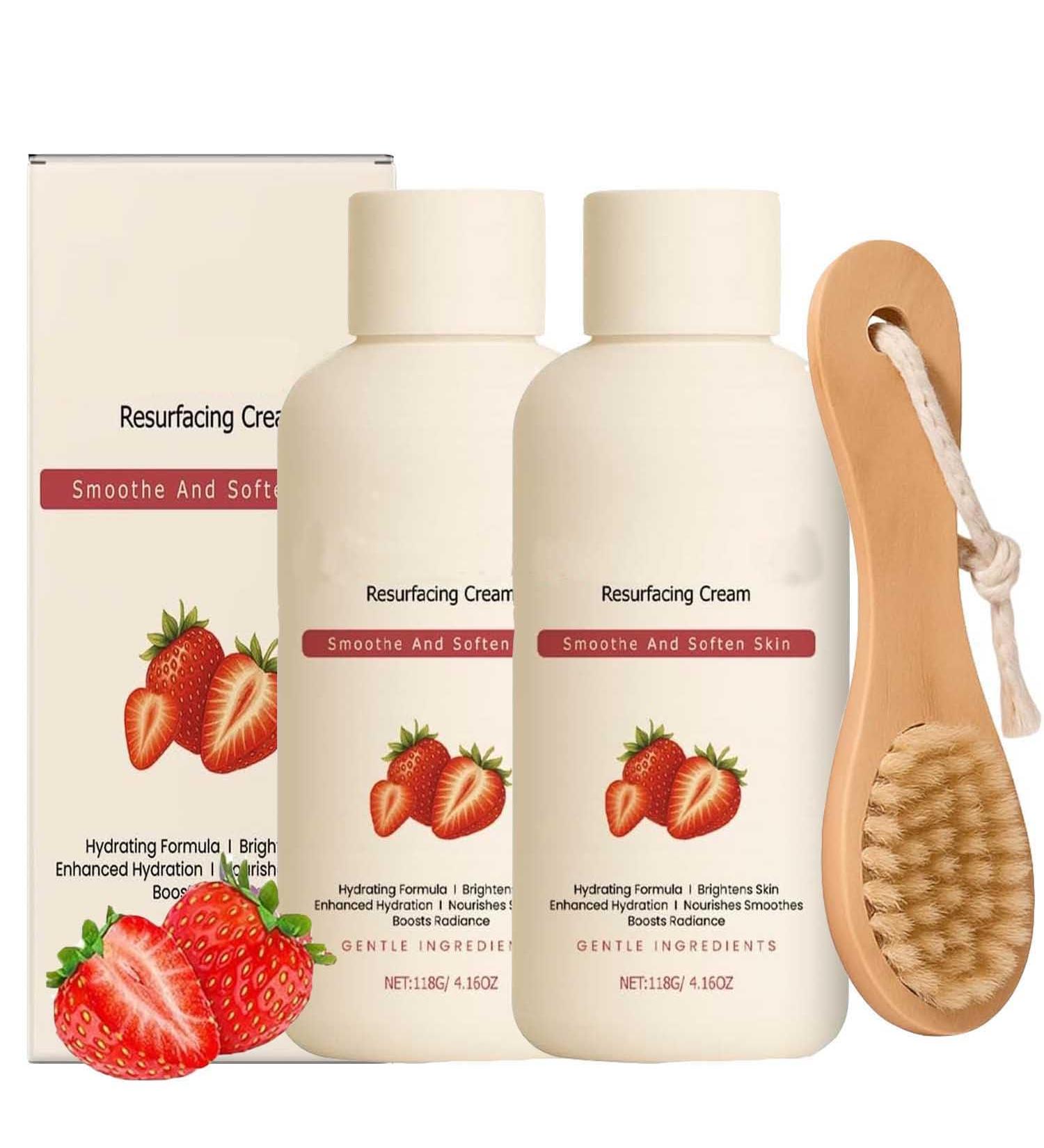 2Pcs strawberry Skin Treatment trawberry Legs Treatment Advanced Triple-Acid Complex Trystrawberry Resurfacing Cream Helps Reduce Chicken Skin Bumps Exfoliating Body Cream With Deep Hydration - Buy Online on GoSupps.com