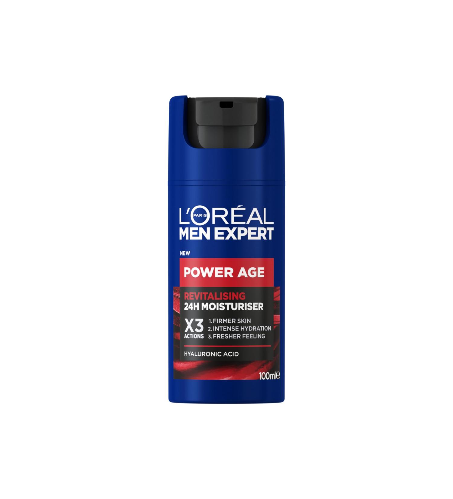 NEW L'Or al Men Expert Power Age Moisturiser Hydrating & Revitalising Hyaluronic Acid Moisturiser for Men designed for Ageing Dry & Dull Skin 100ml 100 ml (Pack of 1) - Buy Online on GoSupps.com