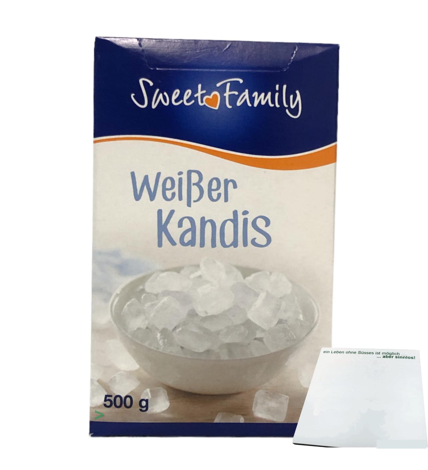 Nordzucker Sweet Family Kandis White Rock Sugar 500g - Premium Crystal Candy for Perfect Desserts & Beverages - International Shipping Available - Buy Online on GoSupps.com