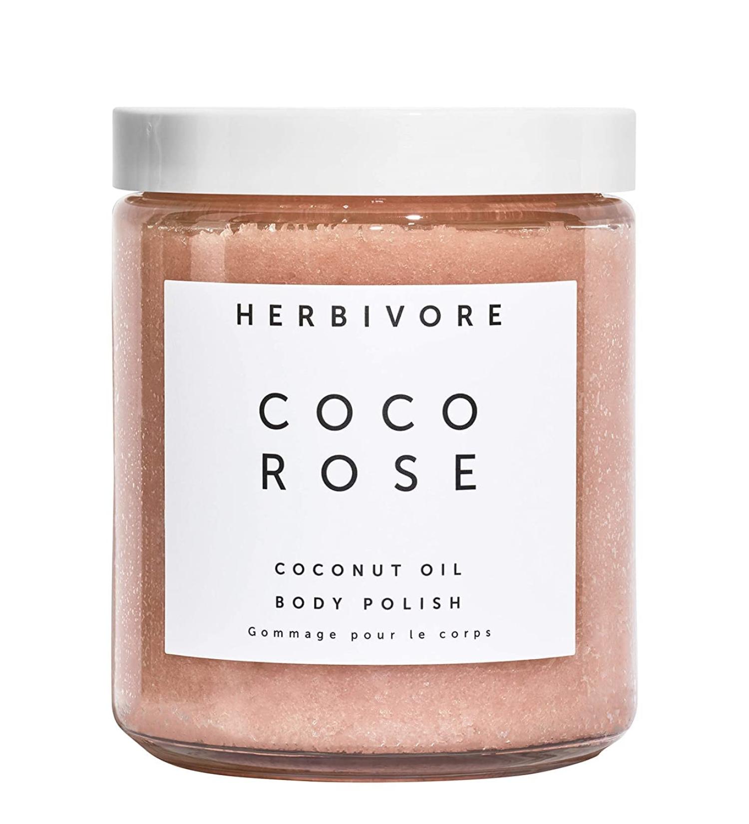 Herbivore Botanicals Coco Rose Exfoliating Body Scrub - Natural Vegan Scrub with Coconut Oil and Shea Butter (8 oz) - Buy Online on GoSupps.com
