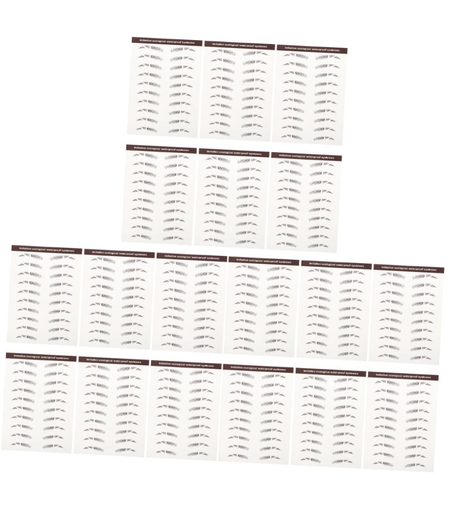 FRCOLOR 18 Pcs Eyebrow Stickers Waterproof Stickers False Eyebrows Stickers Artificial Eyebrow Tattoos Tool - Buy Online on GoSupps.com