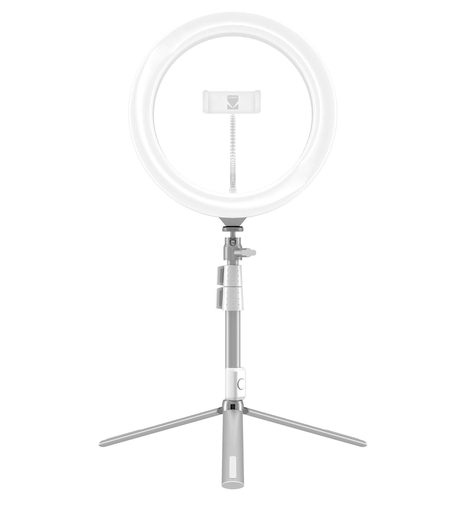 Kodak 10 LED Ring Light with Tripod for Smartphones & DSLR - Adjustable Brightness, Color Balance, 1800 Lumens - Remote Shutter, Carrying Case Included - Buy Online on GoSupps.com