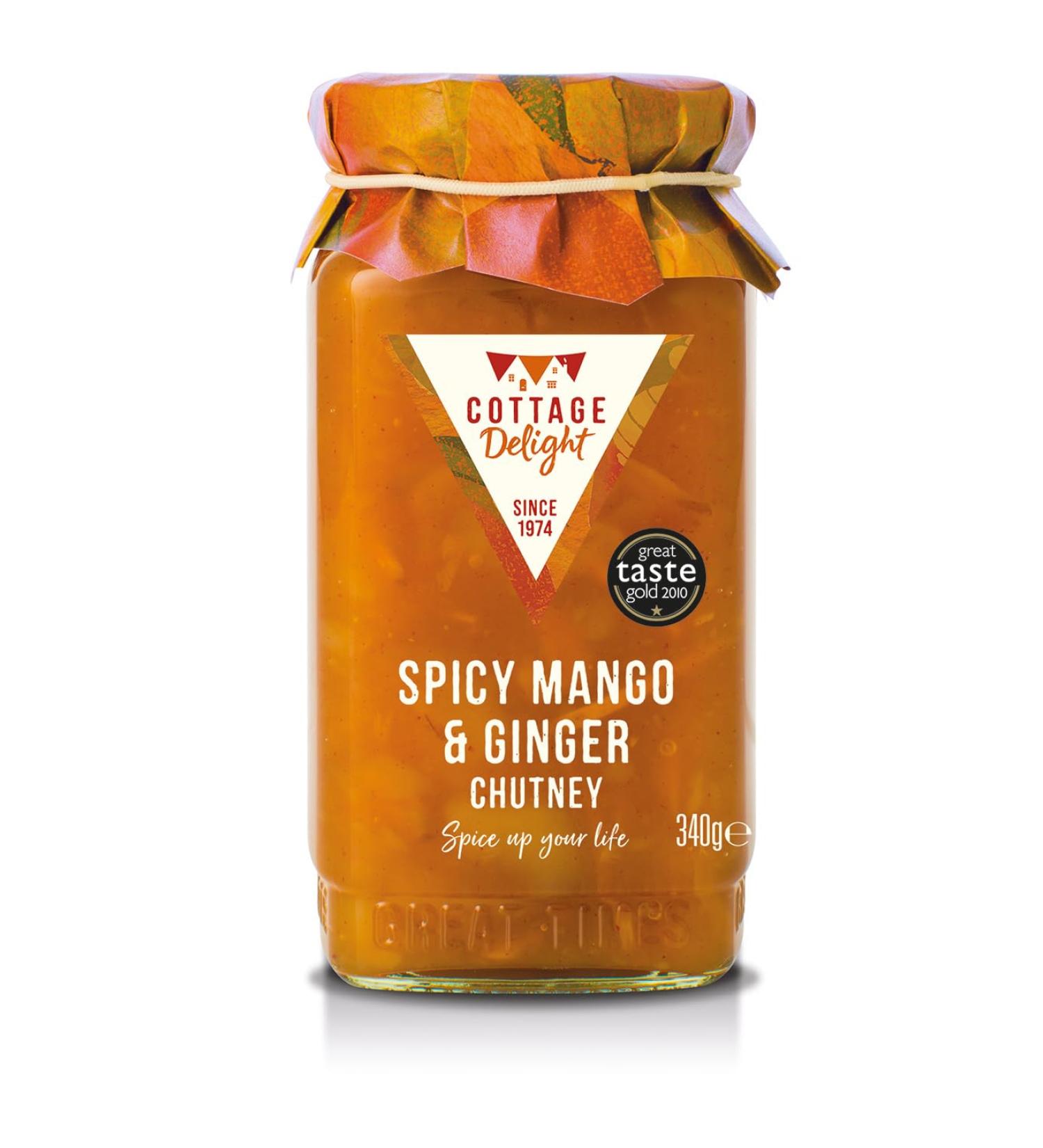 Cottage Delight Spicy Mango & Ginger Chutney 340g - Exotic Flavor for Every Dish - Buy Online on GoSupps.com
