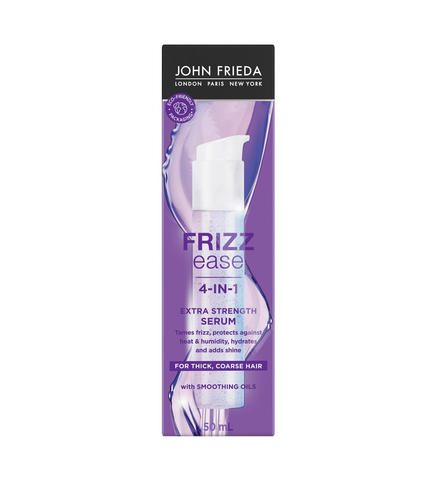 John Frieda Frizz Ease Extra Strength Serum for Frizz-Free Hair Ideal for Thick Coarse Hair (50 mL) - Buy Online on GoSupps.com