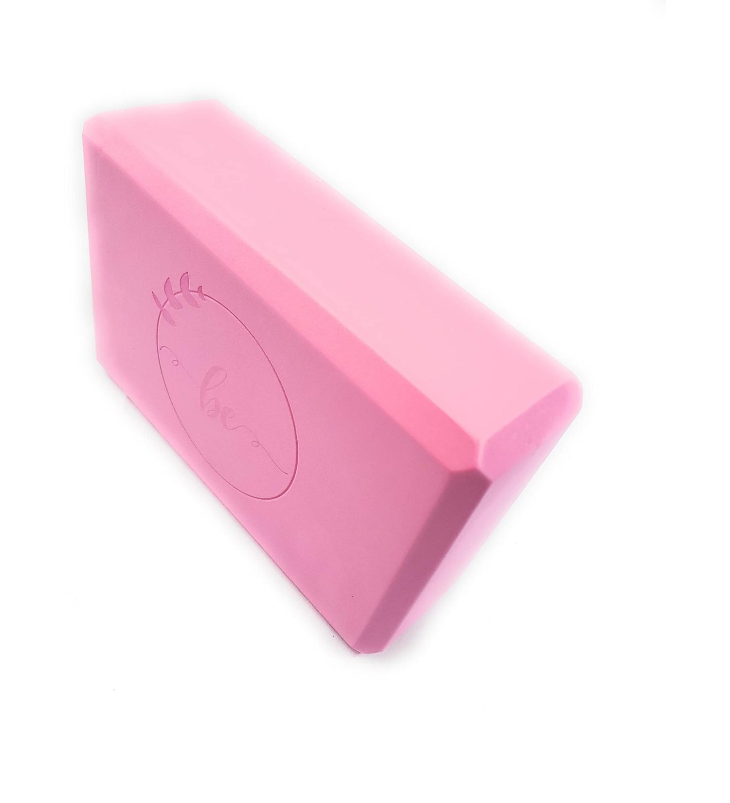 BE EVA Foam Yoga Block 9x6x3 - Lightweight & Odorless Support for Yoga, Pilates & Physical Therapy - Pink - Buy Online on GoSupps.com