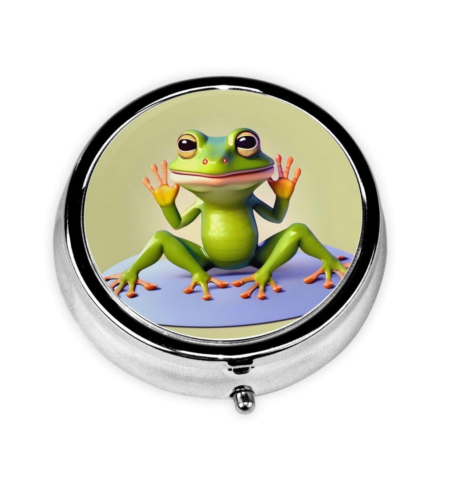 Funny Frog Yogaround Pill Box - 3 Compartment Portable Organizer for Travel & Purse - Buy Online on GoSupps.com
