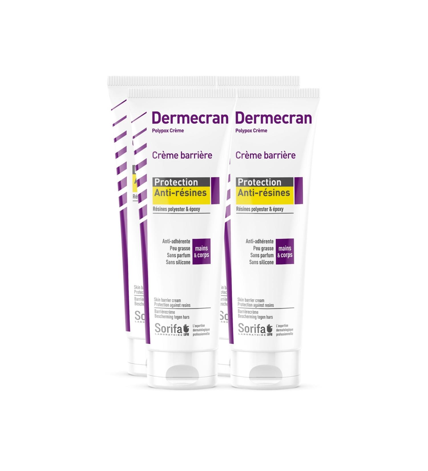 SORIFA - Pack of 4 - Derm cran - Barrier cream - ANTI-RESIN protection - POLYESTER - EPOXY - Hands and body - High tolerance - 125 ml tube. - Buy Online on GoSupps.com