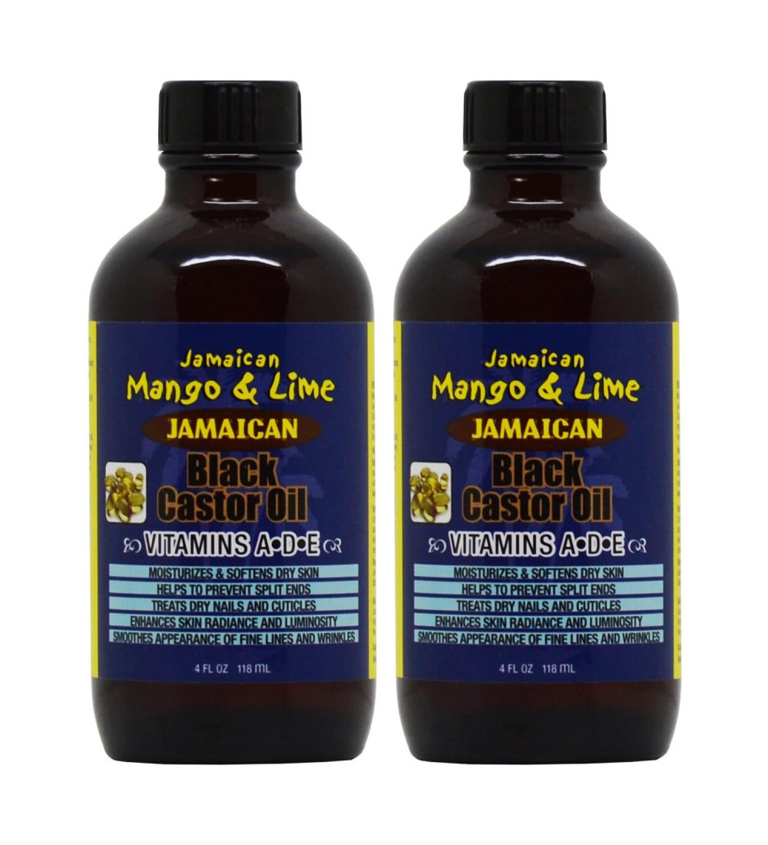 Jamaican Mango & Lime Jamaican Black Castor Oil Vitamins A D E 4ozPack of 2
