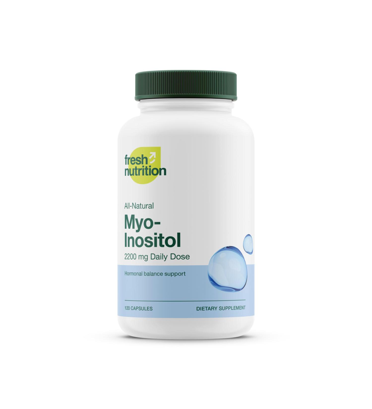 Myo-Inositol - 2200mg Strongest NMR Verified - 120 High Potency Powder Capsules - Best Value Myo Inositol - Made in The USA - Buy Online on GoSupps.com