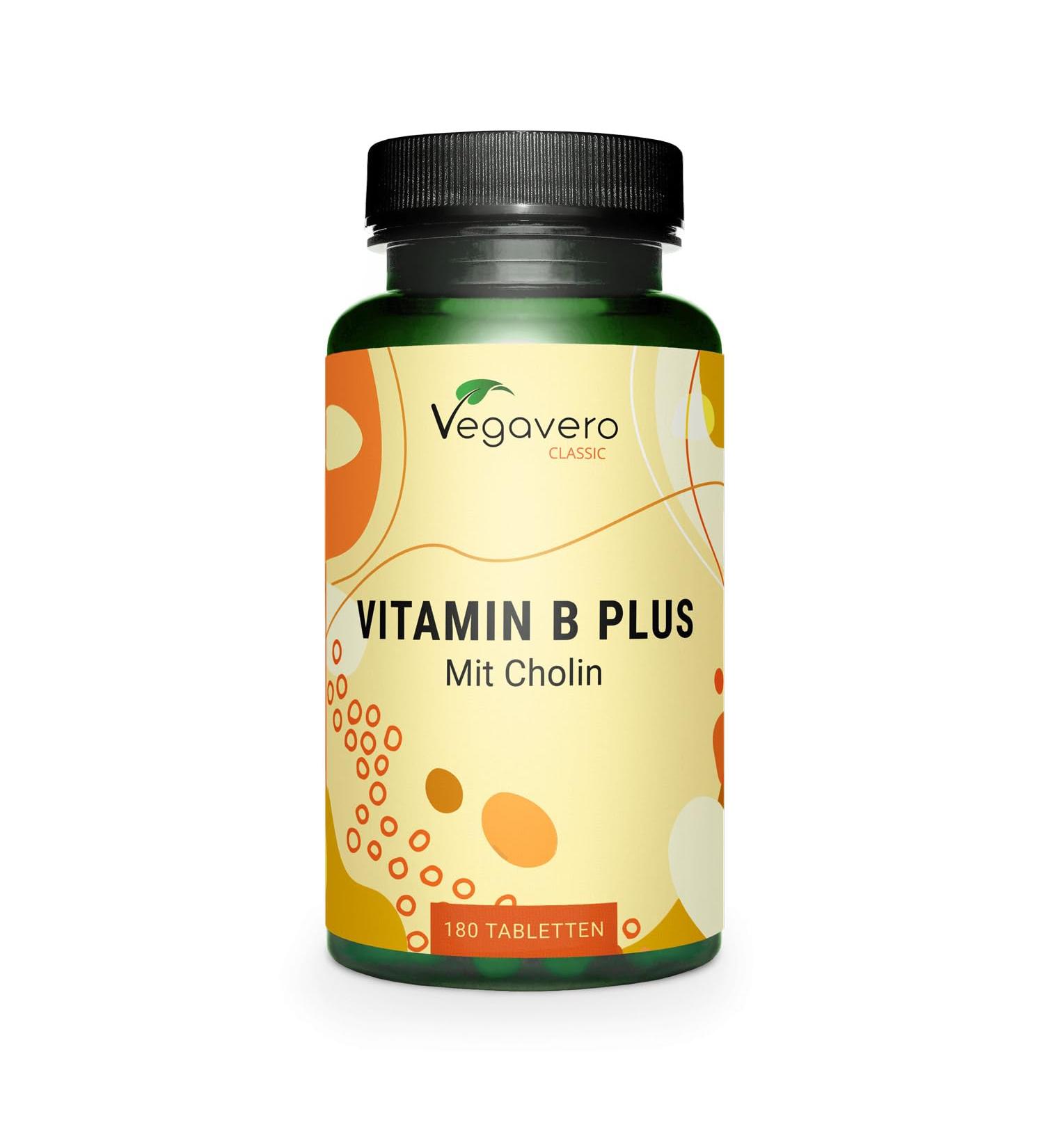 Vitamine B Complex | Dosage Elev | Avec 8 Vitamines B (dont B12 Biotine Niacine Acide Folique) + Choline | nergie + Anti-Fatigue* | VEGAN | Vegavero  - Buy Online on GoSupps.com