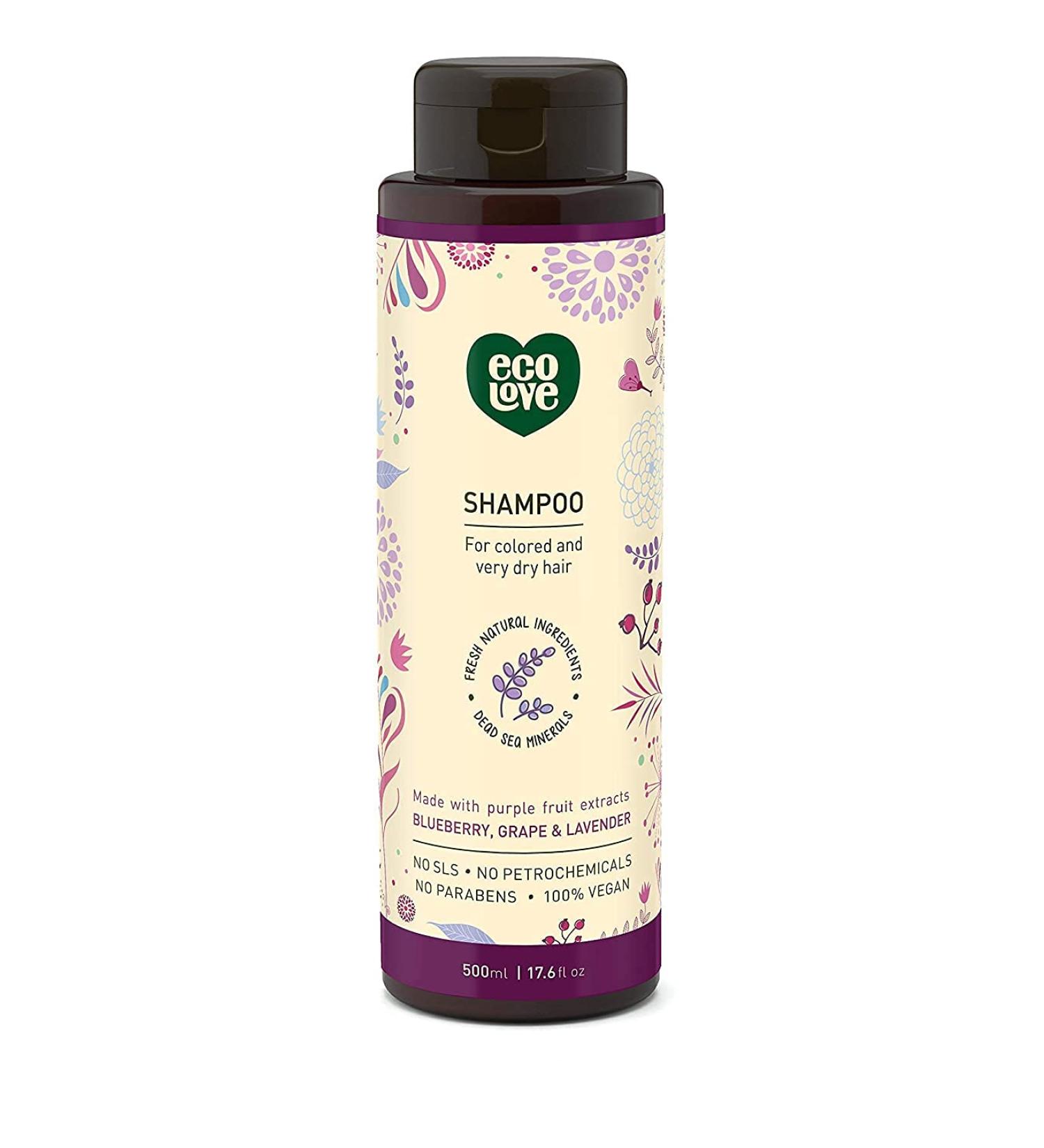 ecoLove Natural Shampoo for Dry & Color-Treated Hair | Organic Lavender, Vegan, SLS & Paraben-Free - 17.6 oz - Buy Online on GoSupps.com
