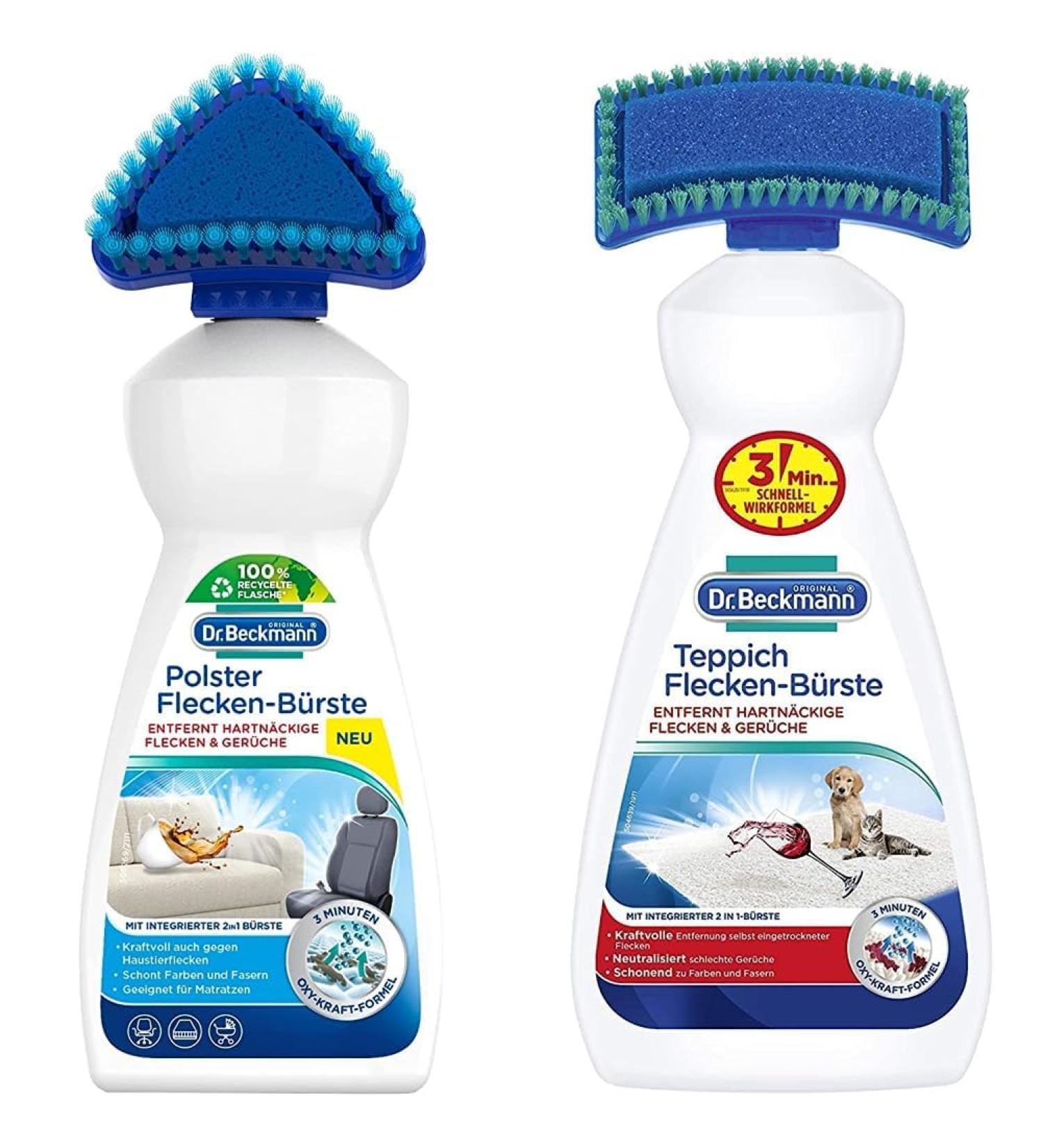 Dr. Beckmann Upholstery & Carpet Stain Brush Set - Effective Stain Removal for Home & Carpet Cleaning - International Shipping Available - Buy Online on GoSupps.com