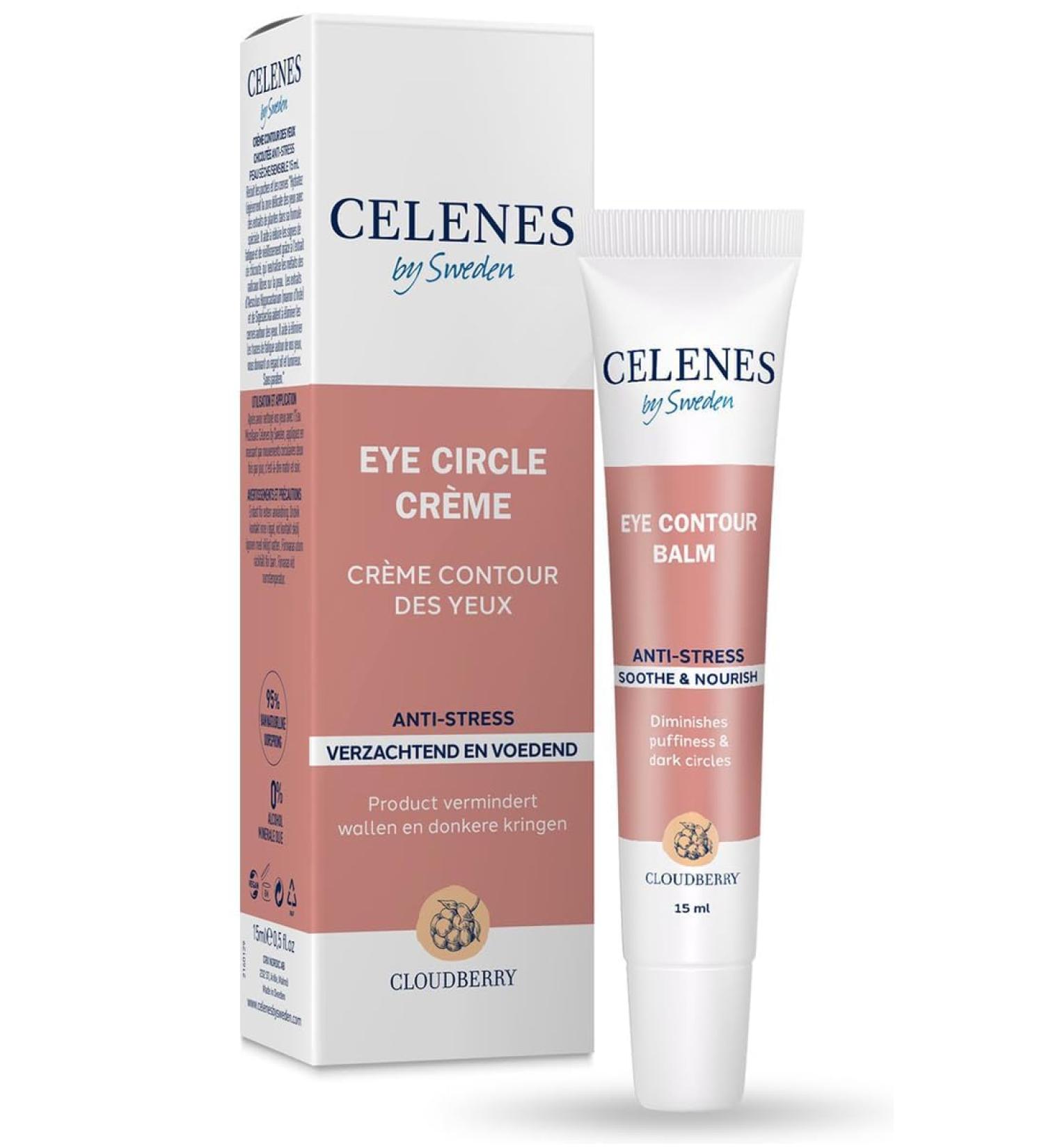 Celenes by Sweden Cloudberry Eye Cream Anti-Stress and Anti-Dark Circles - 15ml - Intense Hydration Anti-Dark Circles for Men & Women Antioxidant Protection Non-Greasy Eye Contour Cream - Buy Online on GoSupps.com