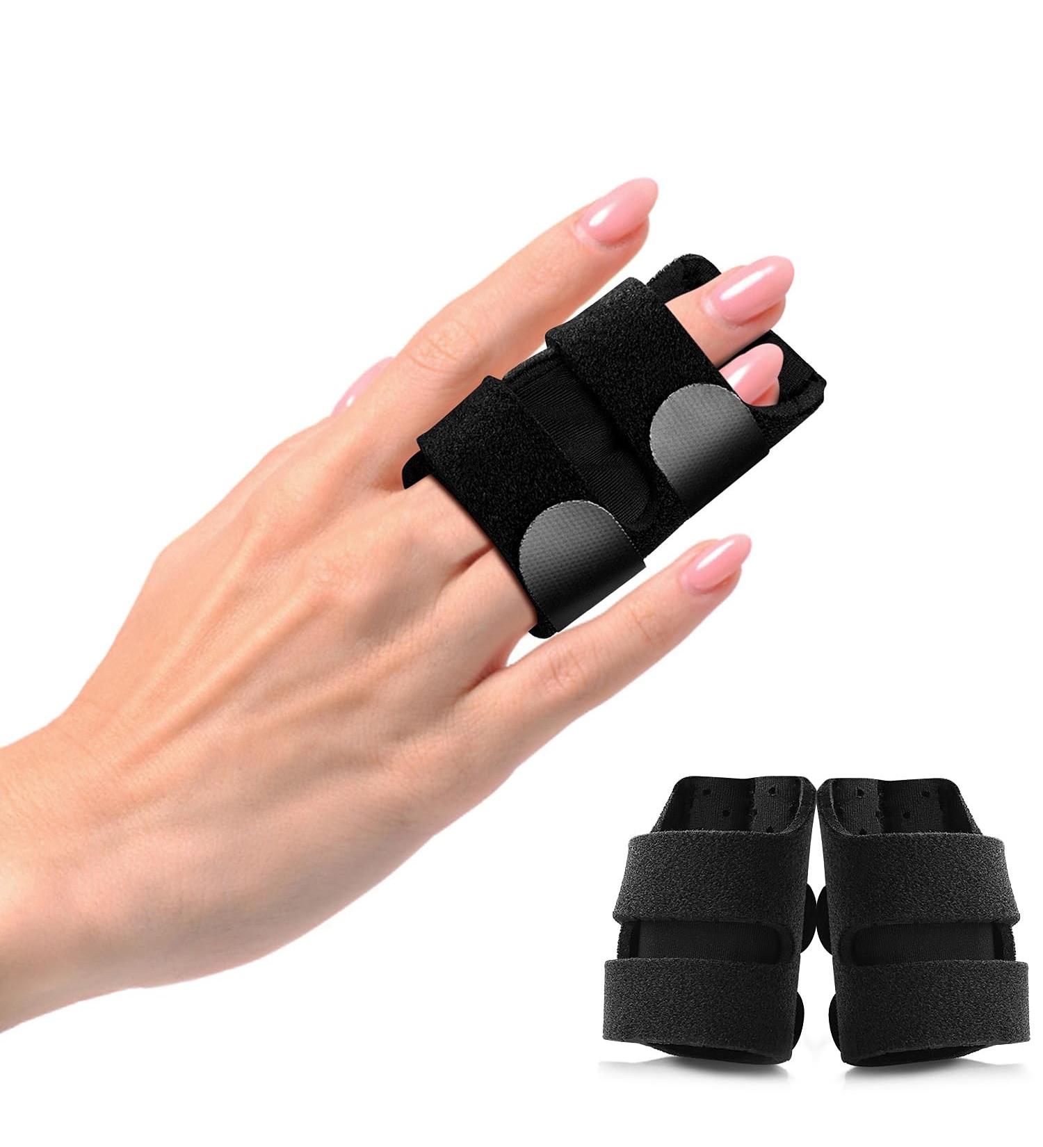 VerteLife Finger Splint - Adjustable Trigger Finger Brace for Arthritis - Breathable Mallet Finger Support - 2 Pack - Buy Online on GoSupps.com