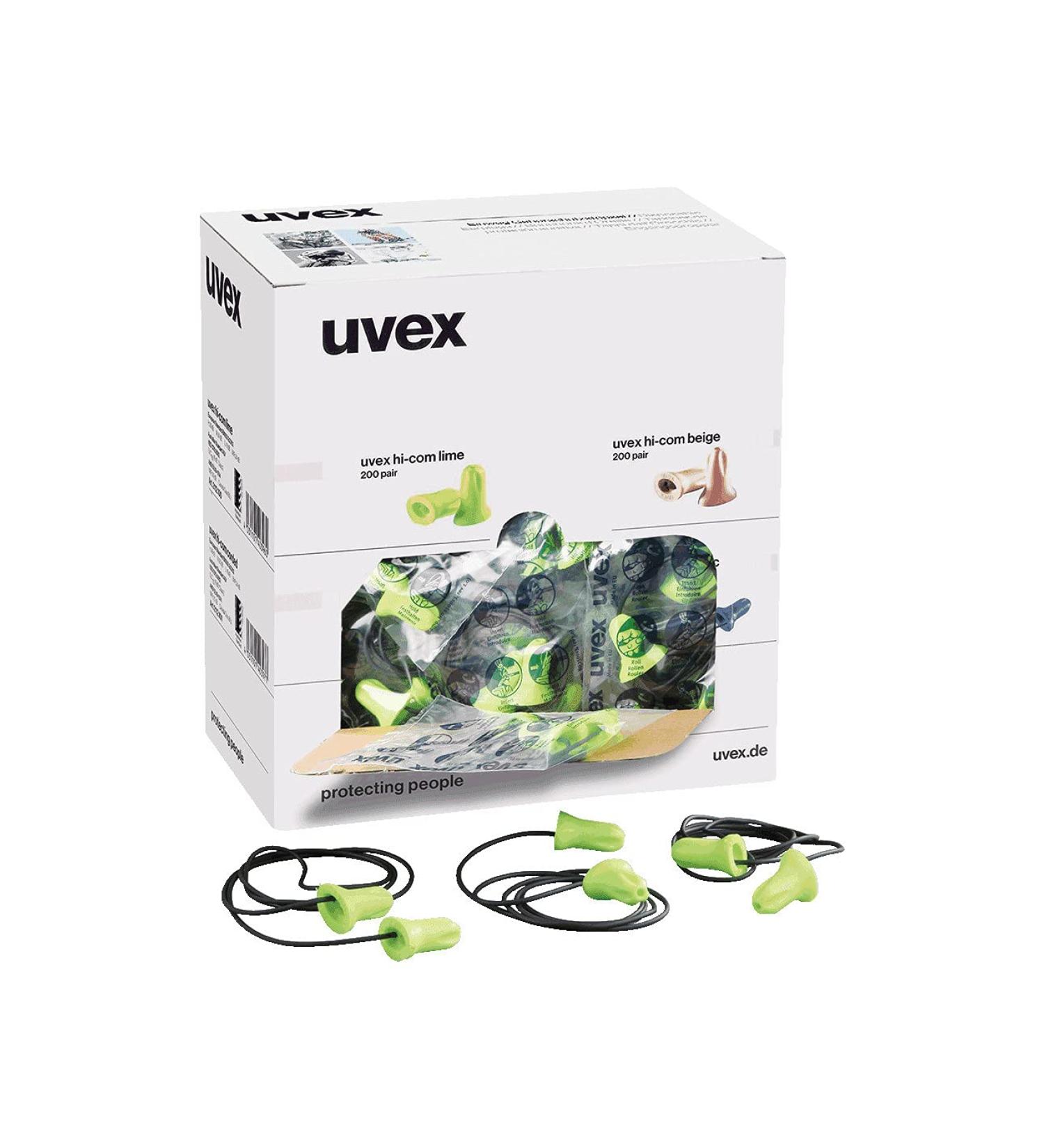 Buy Uvex 2112101 Hi-Com Earplugs - 24 dB Reusable 100 Pairs | International Shipping Available - Buy Online on GoSupps.com