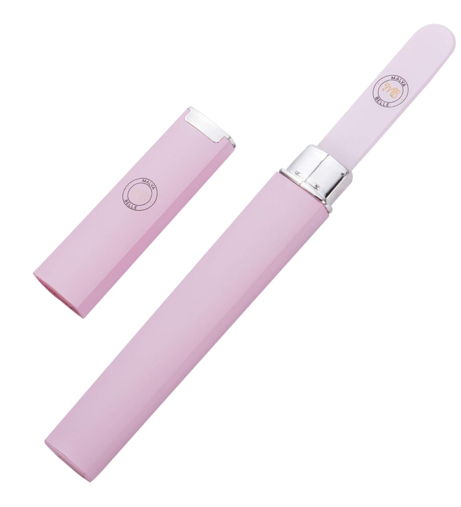 Belle Crystal Glass Nail File - Professional Salon Filing Tool for Natural Nails - Pastel Lilac 2mm - Buy Online on GoSupps.com