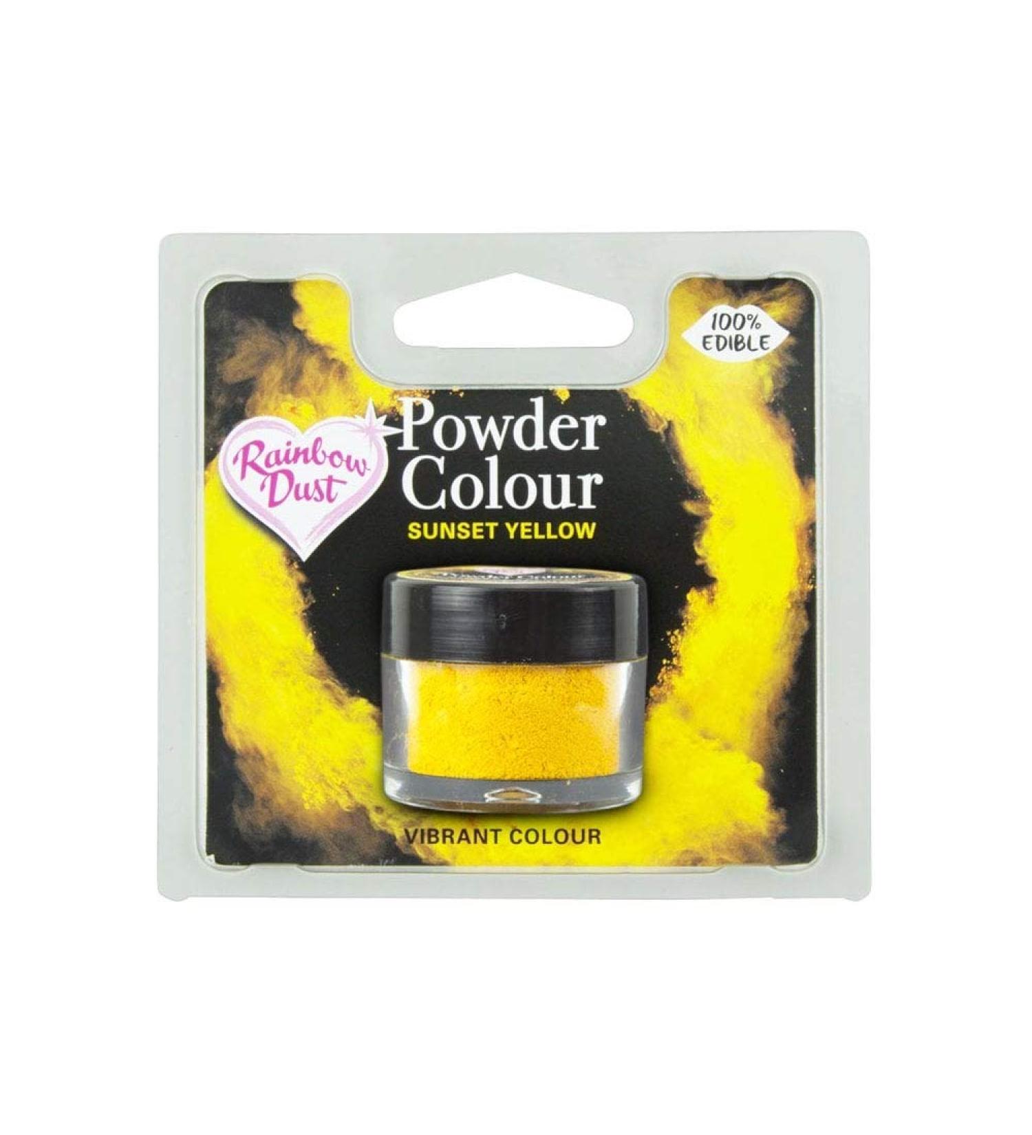 Rainbow Dust Edible Matt Powder Dust Colour 4g Sunset Yellow - Buy Online on GoSupps.com