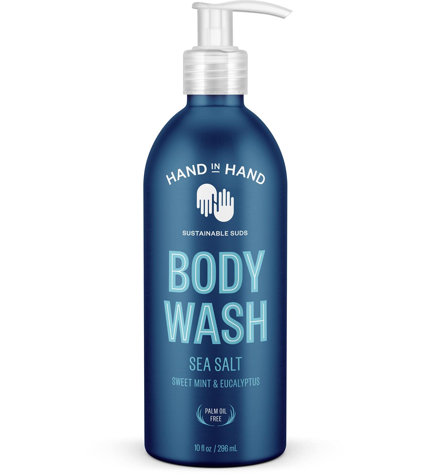 Hand in Hand Sea Salt Body Wash 10 Fl Oz - Nourishing Eco-Friendly Cleansing for Glowing Skin | International Shipping Available - Buy Online on GoSupps.com