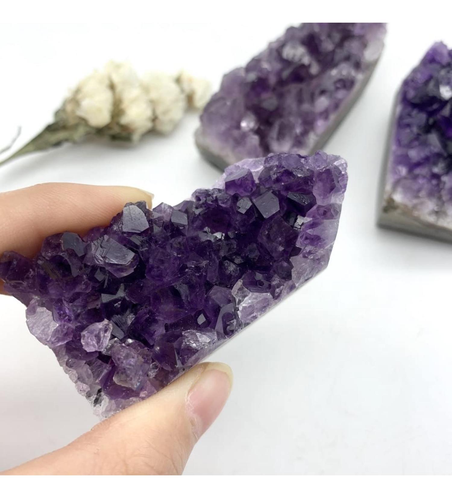 Home Decoration Natural Dark Purple Amethyst Uruguary Cluster Point Tower Crystal Quartz Specimen Home Decoration NaturalCrystals Stones Crystal Cluster - Buy Online on GoSupps.com