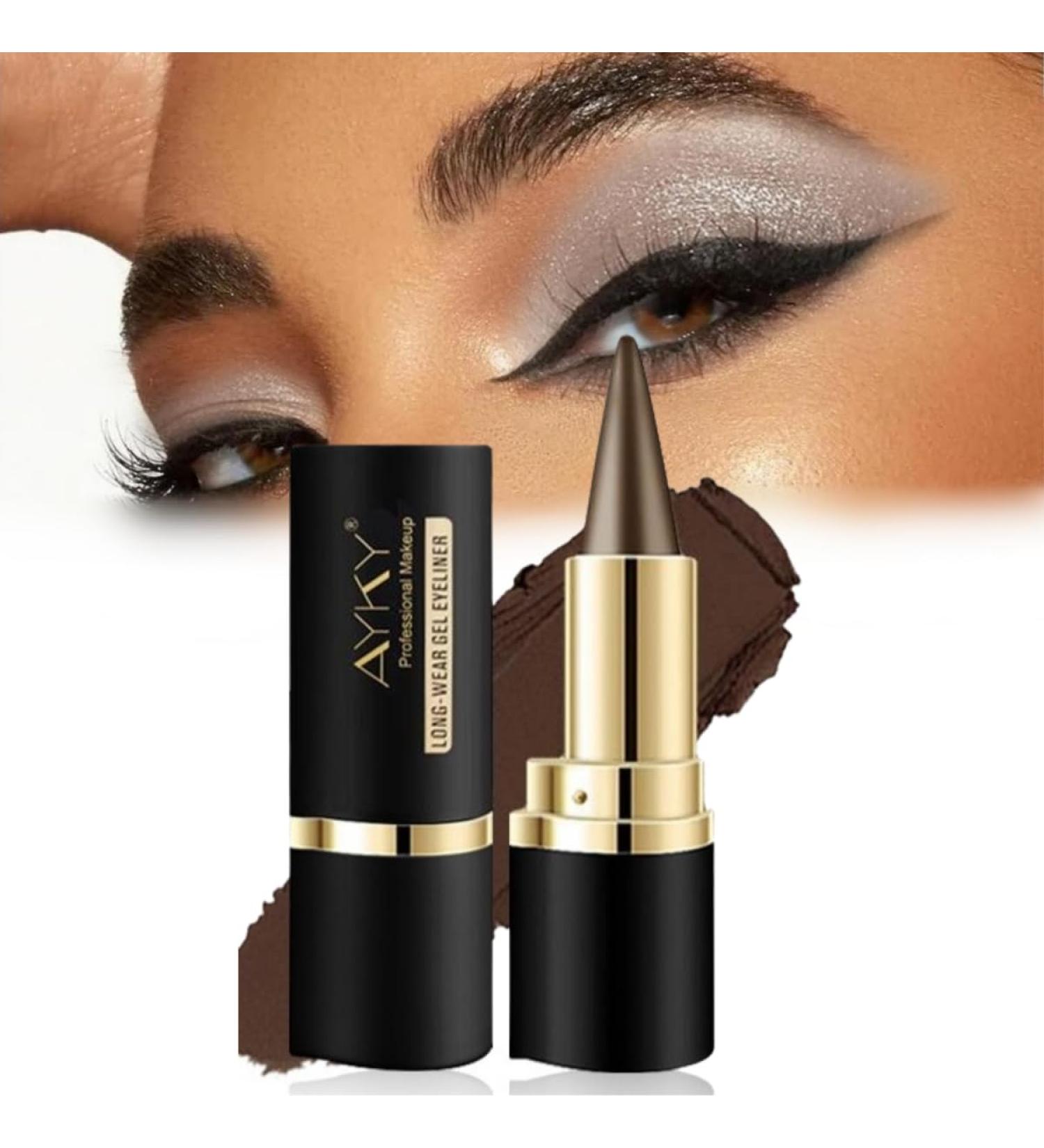 Ayky Long Wear Gel Eyeliner 2024 Upgraded Rationalu Gel Eyeliner Rational Gel Eyeliner Natural Black Eyeliner Cream Waterproof Smudge Proof (03#) - Buy Online on GoSupps.com