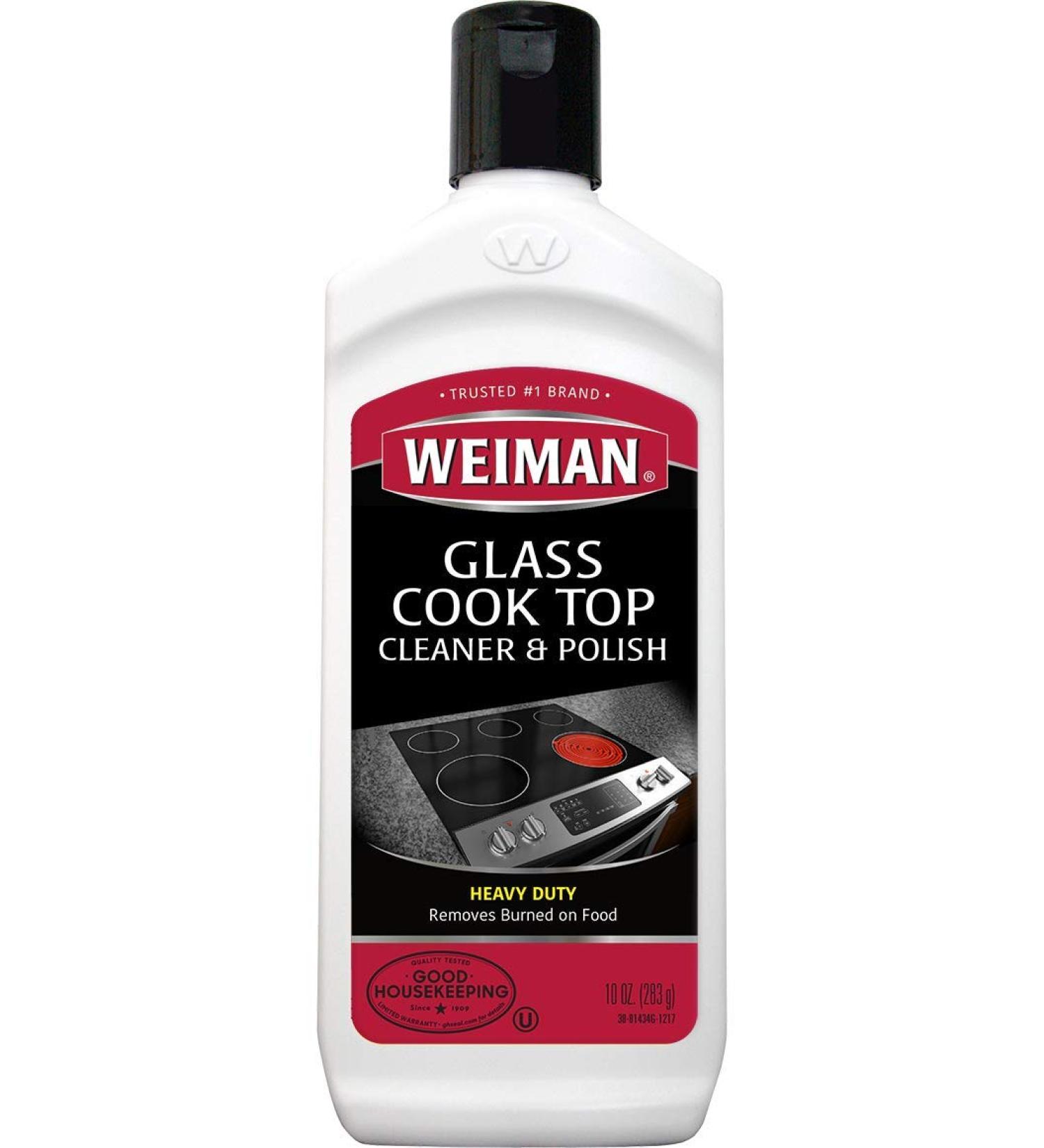 Weiman Glass Cooktop Cleaner & Polish - Heavy Duty 10 Oz | Safe for GlassCeramic Ranges - Buy Online on GoSupps.com