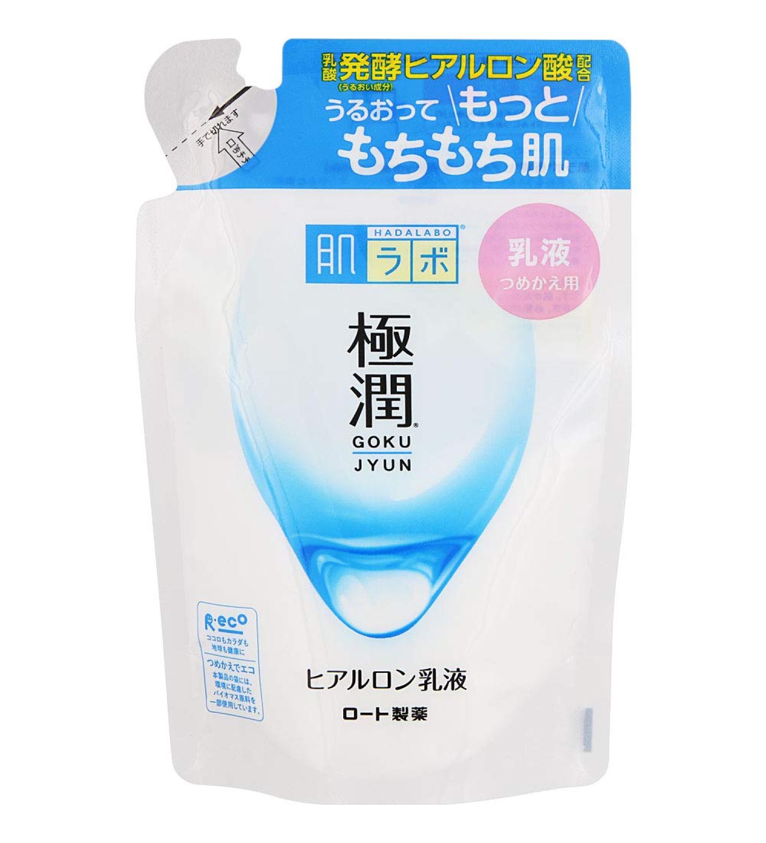 Rohto Hada-Labo Goku-jun Hyaluronic Milky Lotion Refill 140ml - Japan Import - Buy Online on GoSupps.com