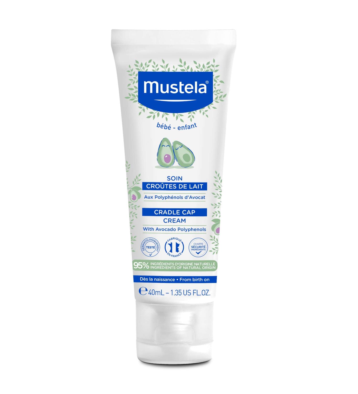 Mustela Cradle Cap Cream 1.35 fl oz - Gentle Relief for Baby's Scalp - Buy Online on GoSupps.com