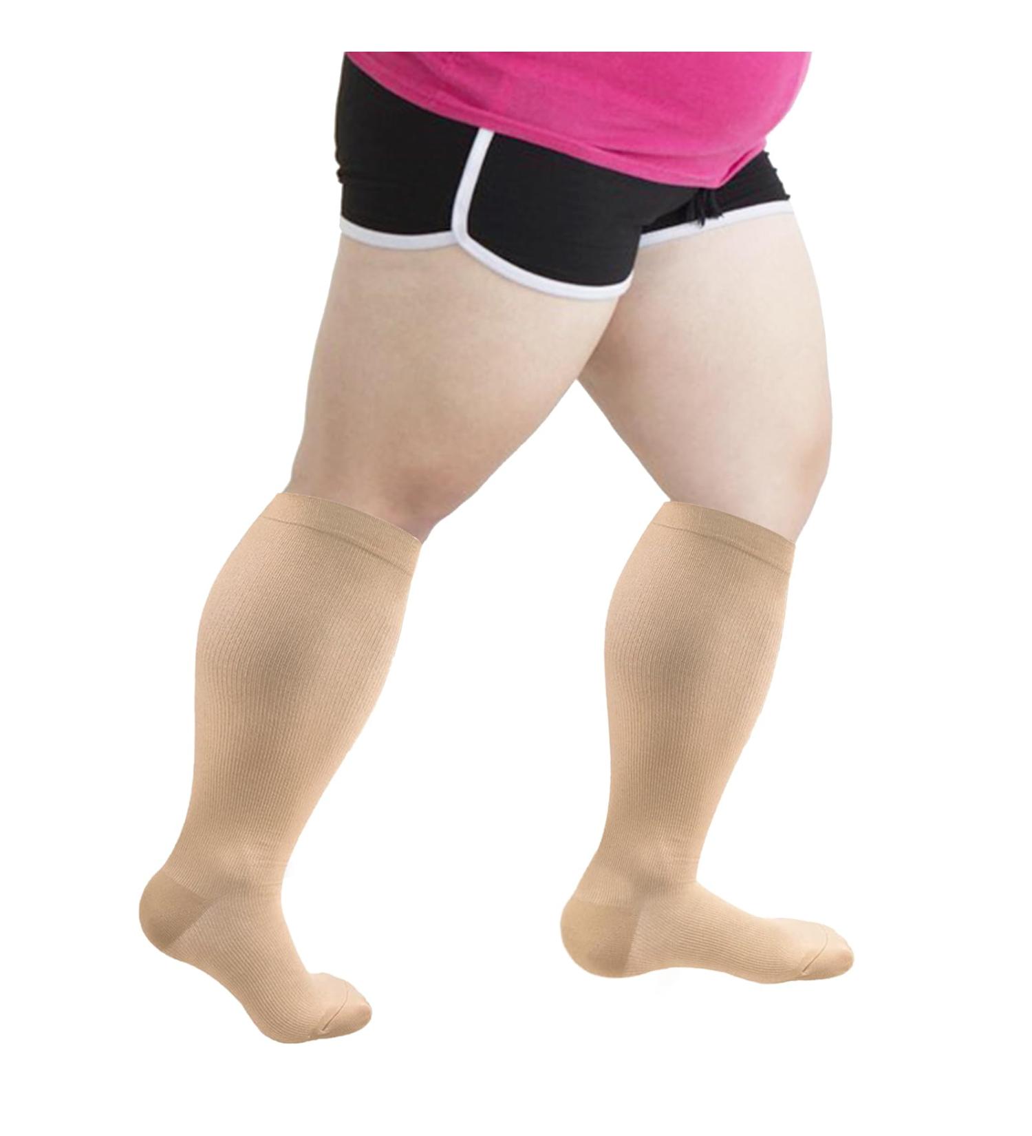 Shop Compression Stockings for Thick Calves | Optimal Fit & Comfort for Travel & Sports | Unisex XXL Support Stockings - Buy Online on GoSupps.com
