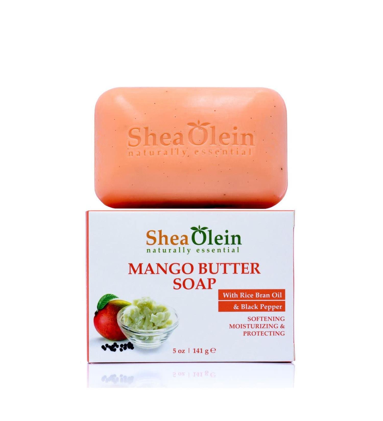 SheaOlein Mango Butter Soap with Rice Bran Oil & Rosemary Extract - 5 oz - Nourishing Natural Skincare - Buy Online on GoSupps.com