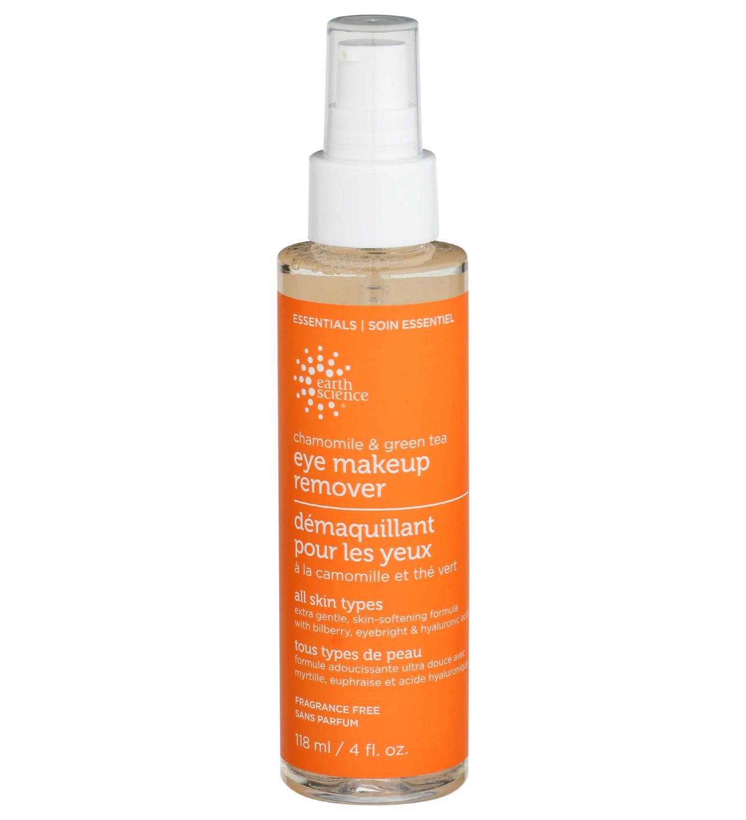 Earth Science Chamomile Green Tea Eye Makeup Remover - 4 Fl Oz | Gentle, Effective Cleansing - Buy Online on GoSupps.com