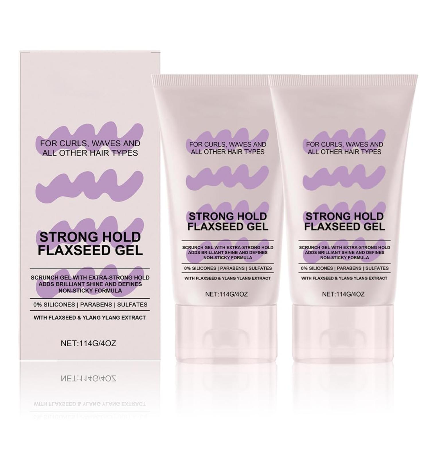 LAKPYN 2 Pieces Strong Hold Flaxseed Gel Extra Strong Scrunch Gel For Defined Curls Longlasting Fixation & Natural Shine Suitable for The Curly Method 228 g - Buy Online on GoSupps.com
