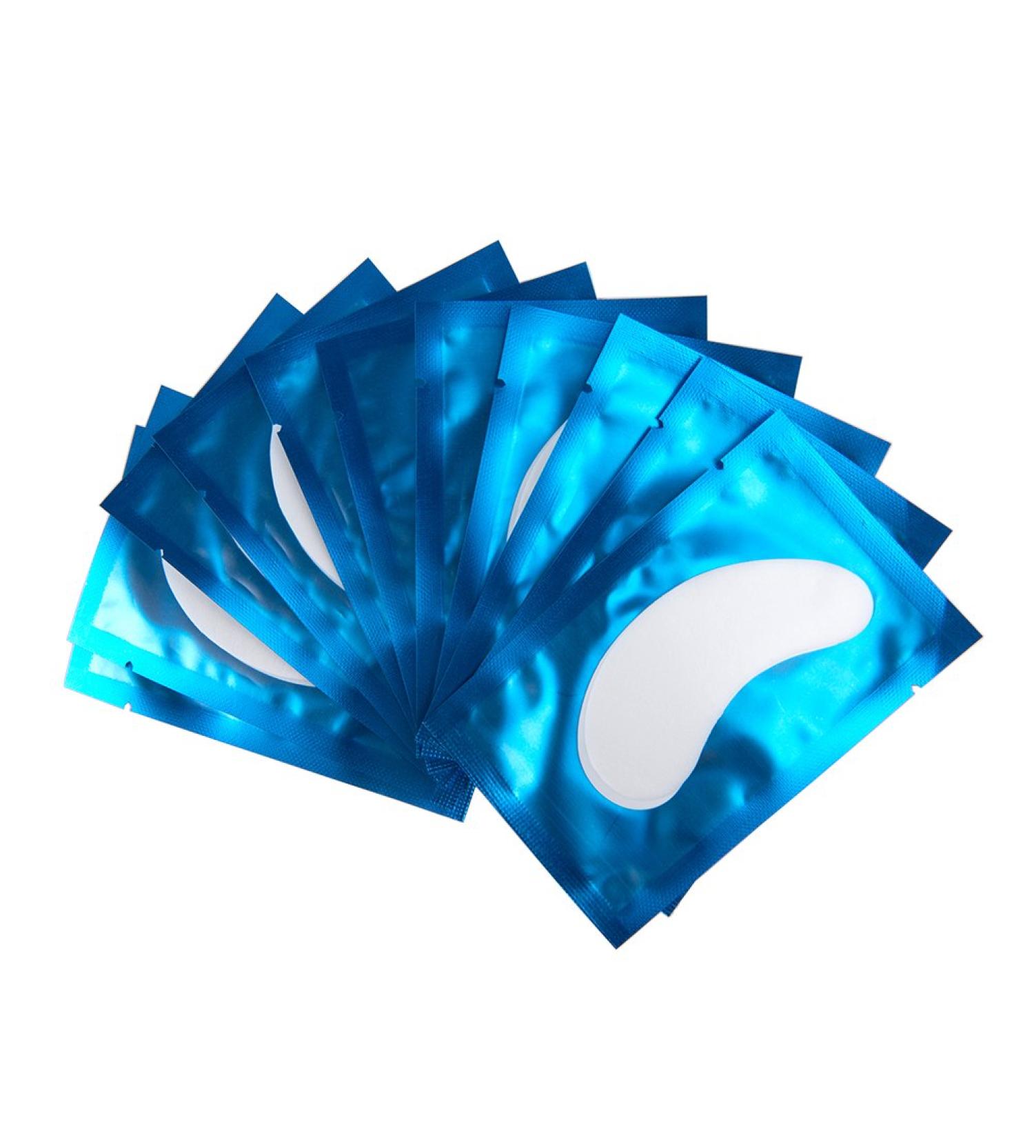 50 Pairs Lint-Free Hydrogel Eye Pads for Eyelash Extensions - Professional Blue Gel Patches - Buy Online on GoSupps.com