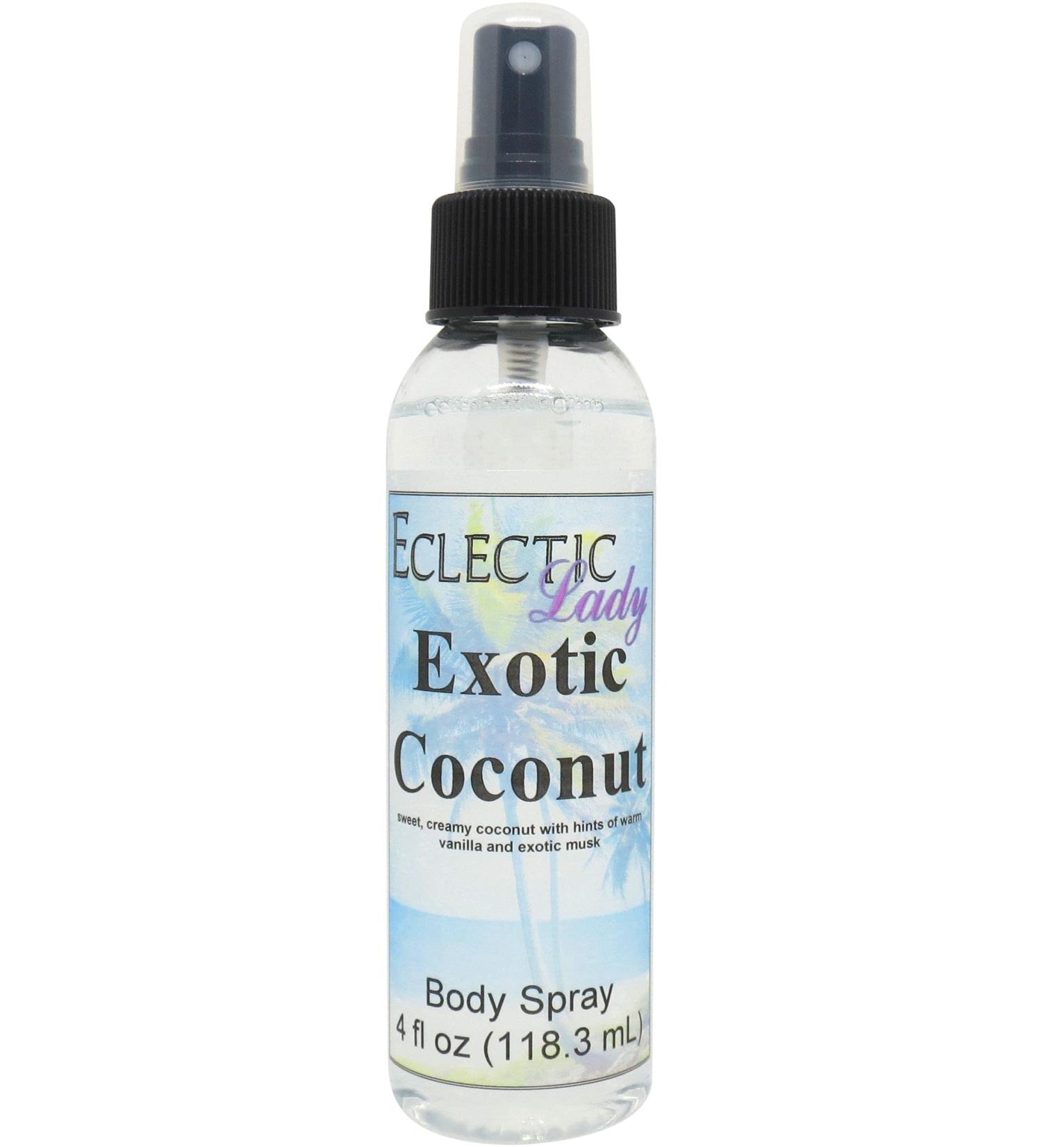 Exotic Coconut Body Spray 4 ounces Body Mist for Women with Clean Light & Gentle Fragrance Long Lasting Perfume with Comforting Scent for Men & Women Cologne with Soft Subtle Aroma For Daily Use 4 Fluid Ounces - Buy Online on GoSupps.com