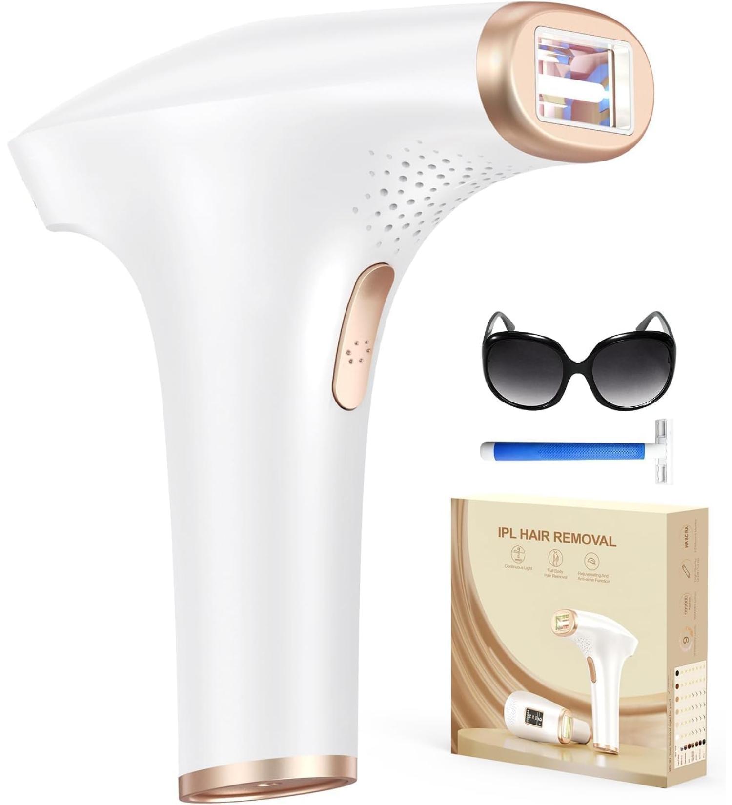 Haarlosy Ice Pulsed Light Epilator IPL Laser Hair Removal Device 999900 Flashes with 9 Levels and 3 Functions - HR/SC/RA for F - Buy Online on GoSupps.com