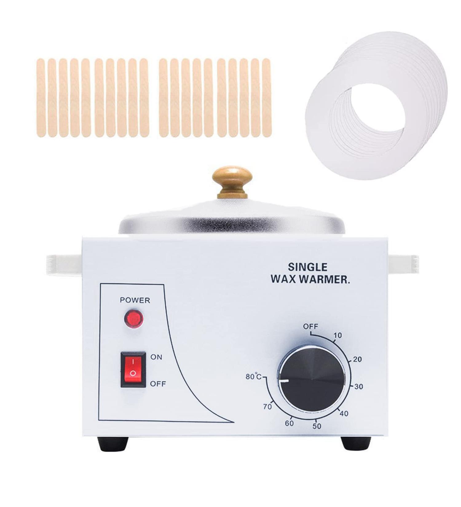 DAORDAER Professional Electric Wax Warmer for Hair Removal | Adjustable Temperature Salon Spa Wax Pot with 40 Wood Sticks - Buy Online on GoSupps.com