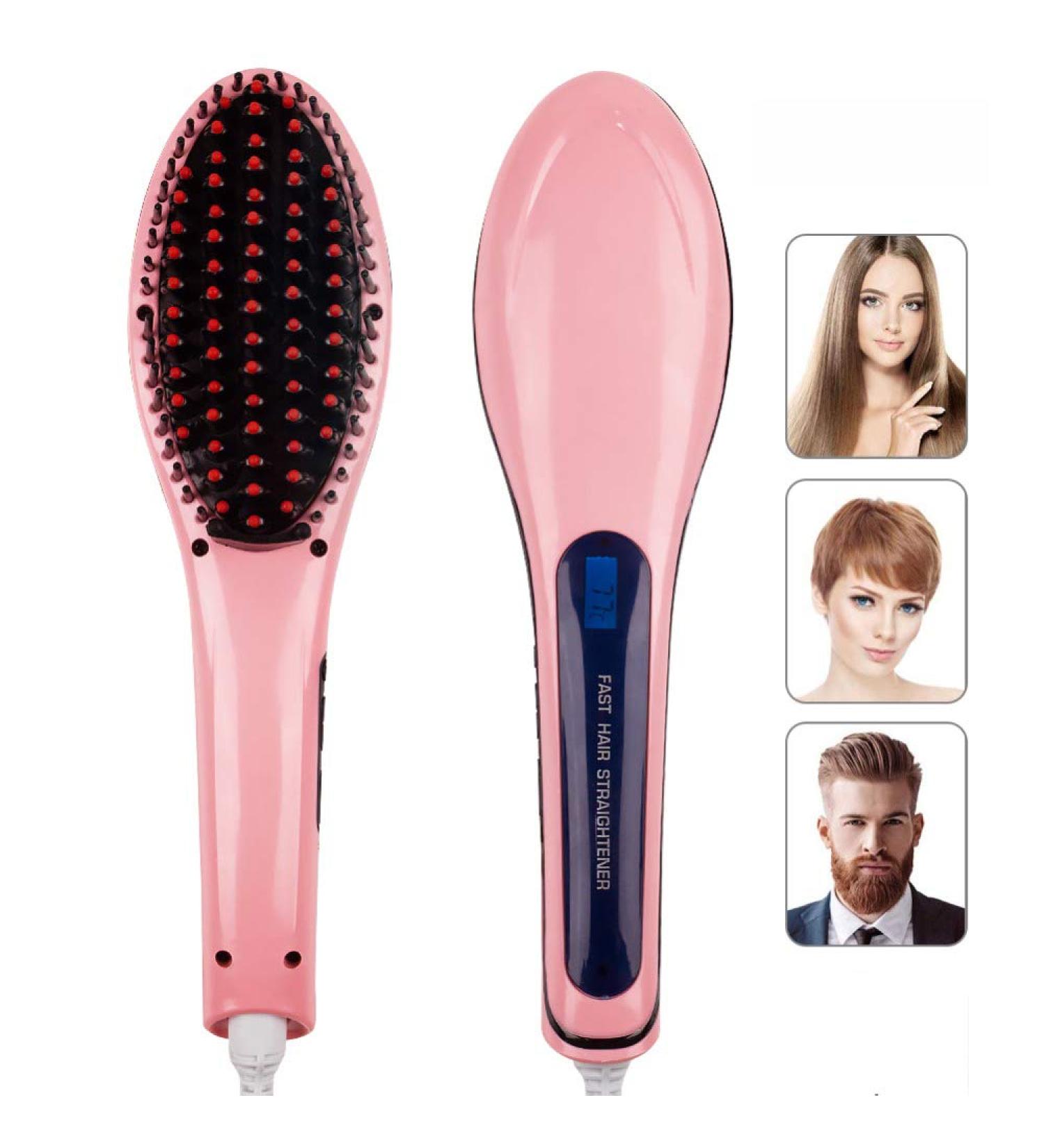 Bienna Professional Hair Straightener & Brush | Dual Voltage Ceramic Comb for Silky Styles | 450 Auto Shut Off - Buy Online on GoSupps.com