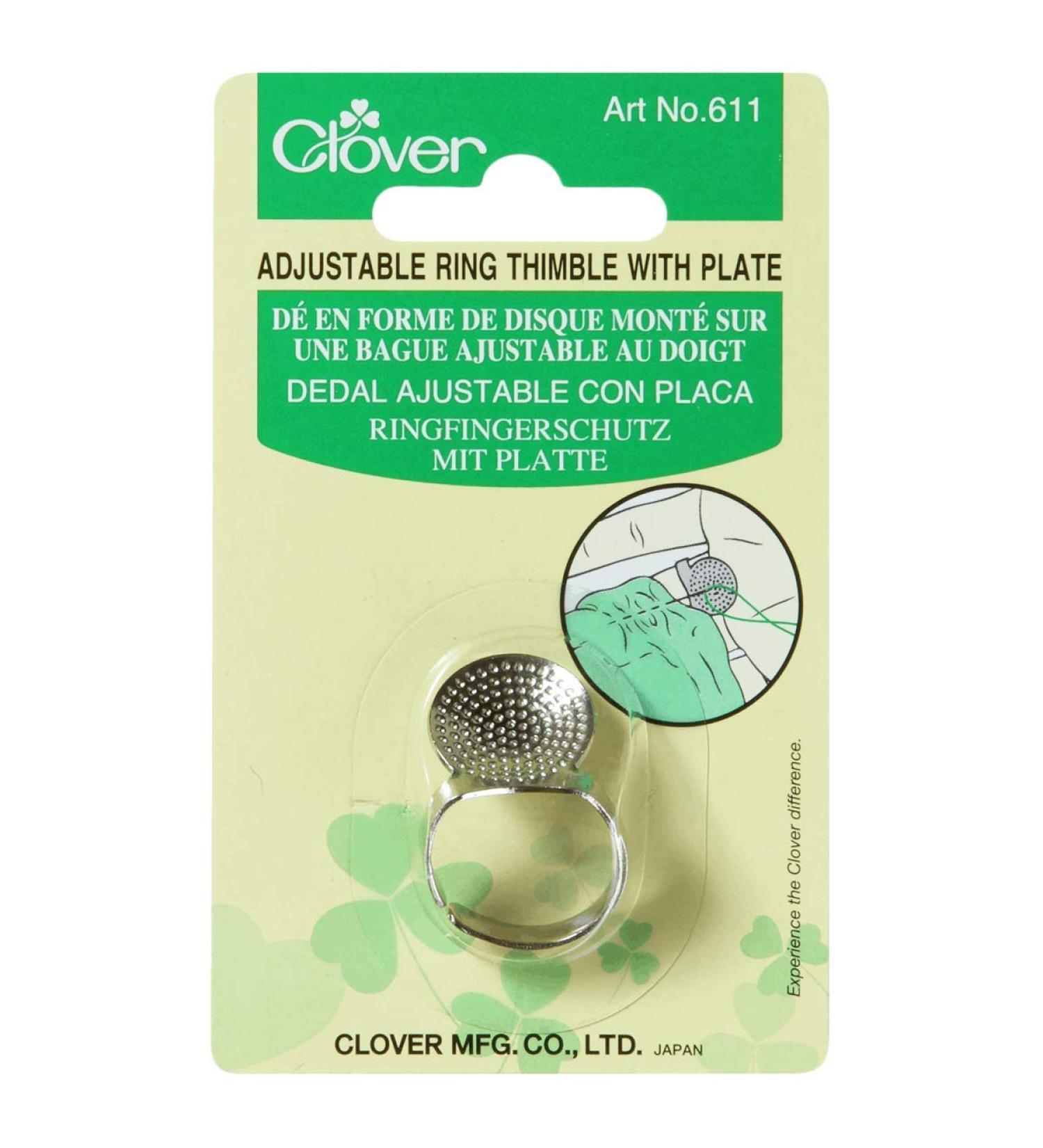 CLOVER Ring Thimble with Plate - Top Quality Sewing Tool - Buy Online on GoSupps.com