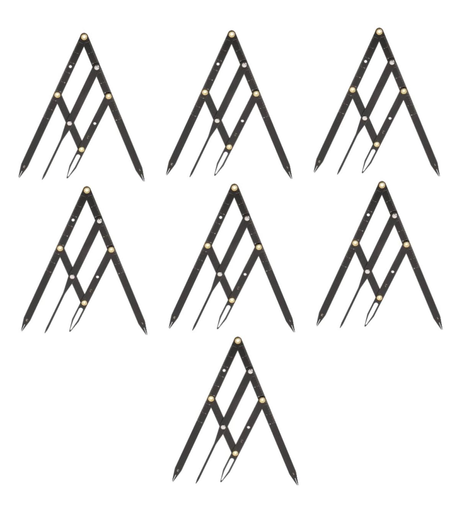 Angoily 7 Pcs Second Generation Scale Microblading Ruler Eyebrow Measuring Rulers Metal Makeup Set 25x5x0.6cmx7pcs Blackx7pcs - Buy Online on GoSupps.com