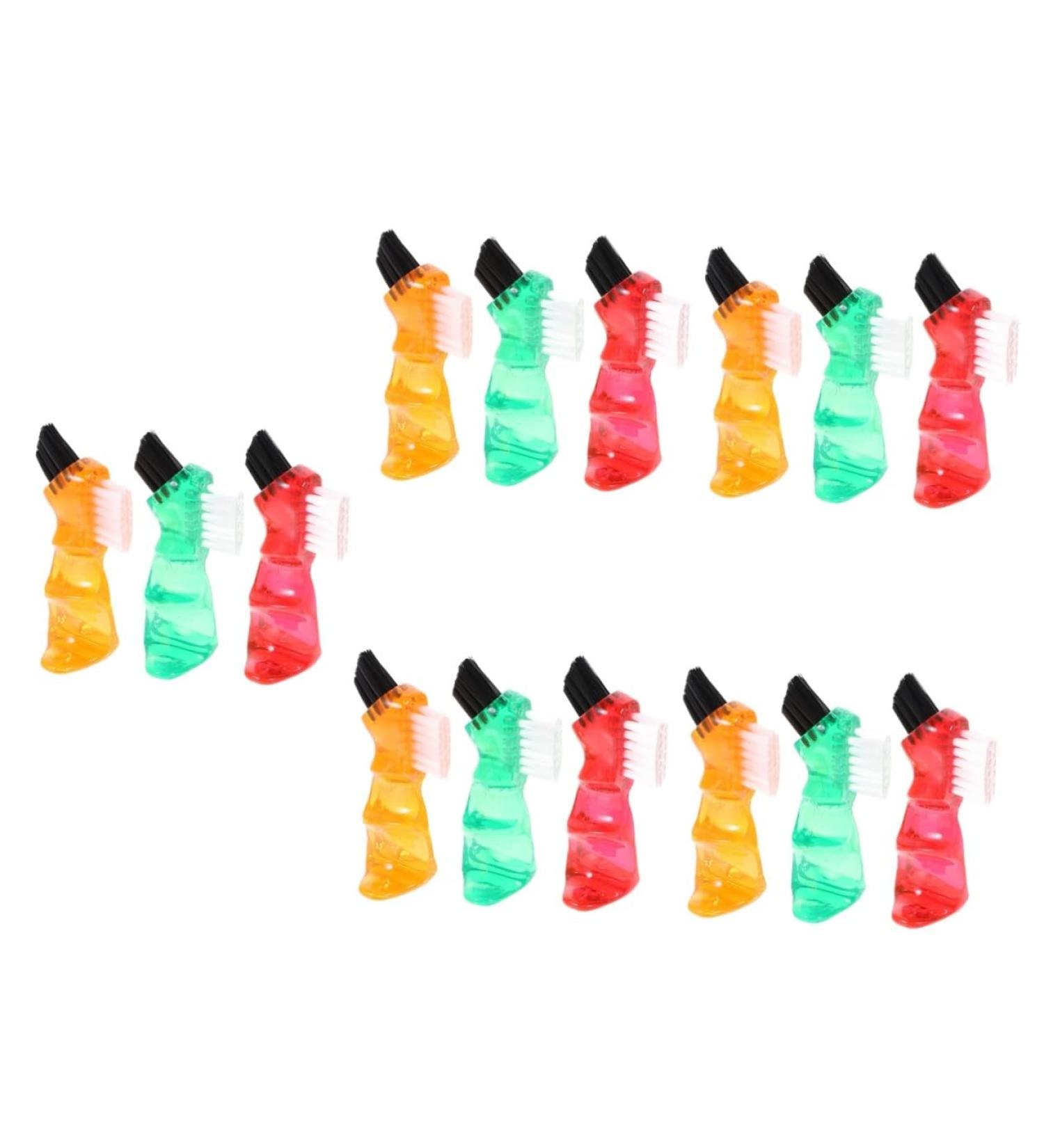 LALAFINA Portable Mini Toothbrush - 15 Pack Double-Sided Brushes for Household & Prosthesis Cleaning - Multicolor Small Dental Brushes - Buy Online on GoSupps.com