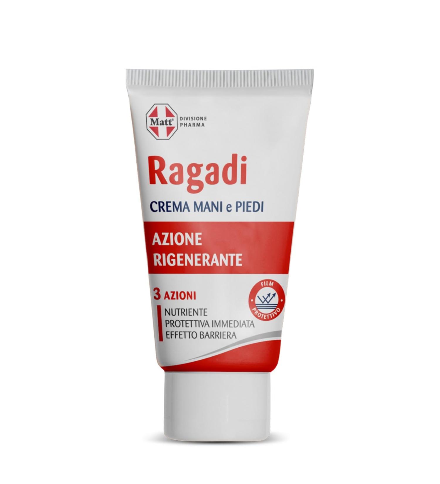 Matt Matt Ragadi Hand and Foot Cream Regenerating Nutritive Protection Barrier Effect Rich in Active and Vegetable Oils Ideal for Preventing Cracks and Splinters 75 ml