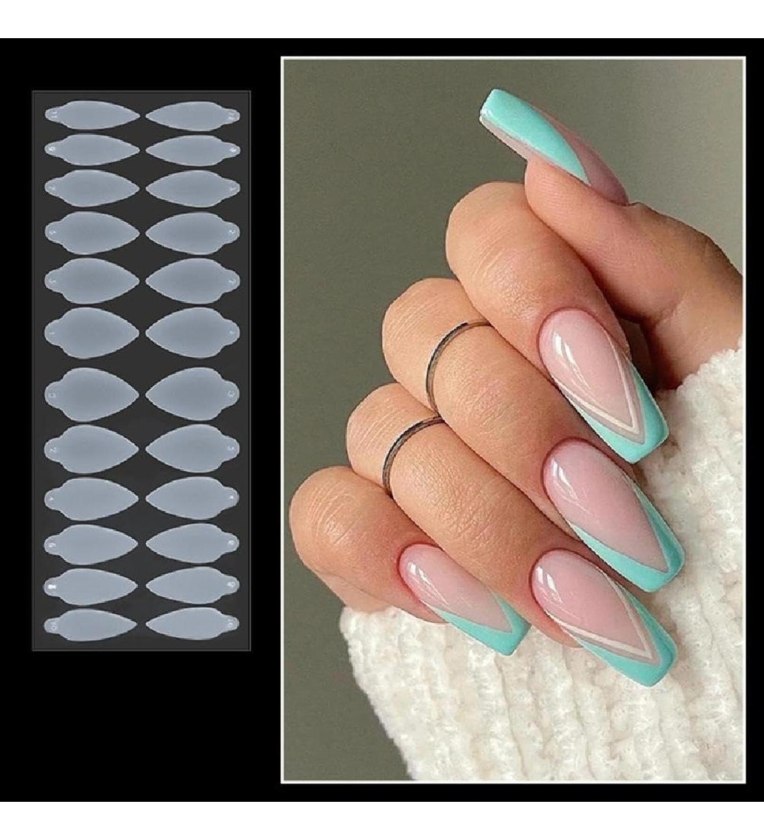 Forms Stickers Tip Guide Sticker Silicone Short Forms Mold Design for Acrylic Forms DIY Stickers Silicone Gel Forms Moulds for Nails Every Time Long Lasting Nails 1 - Buy Online on GoSupps.com